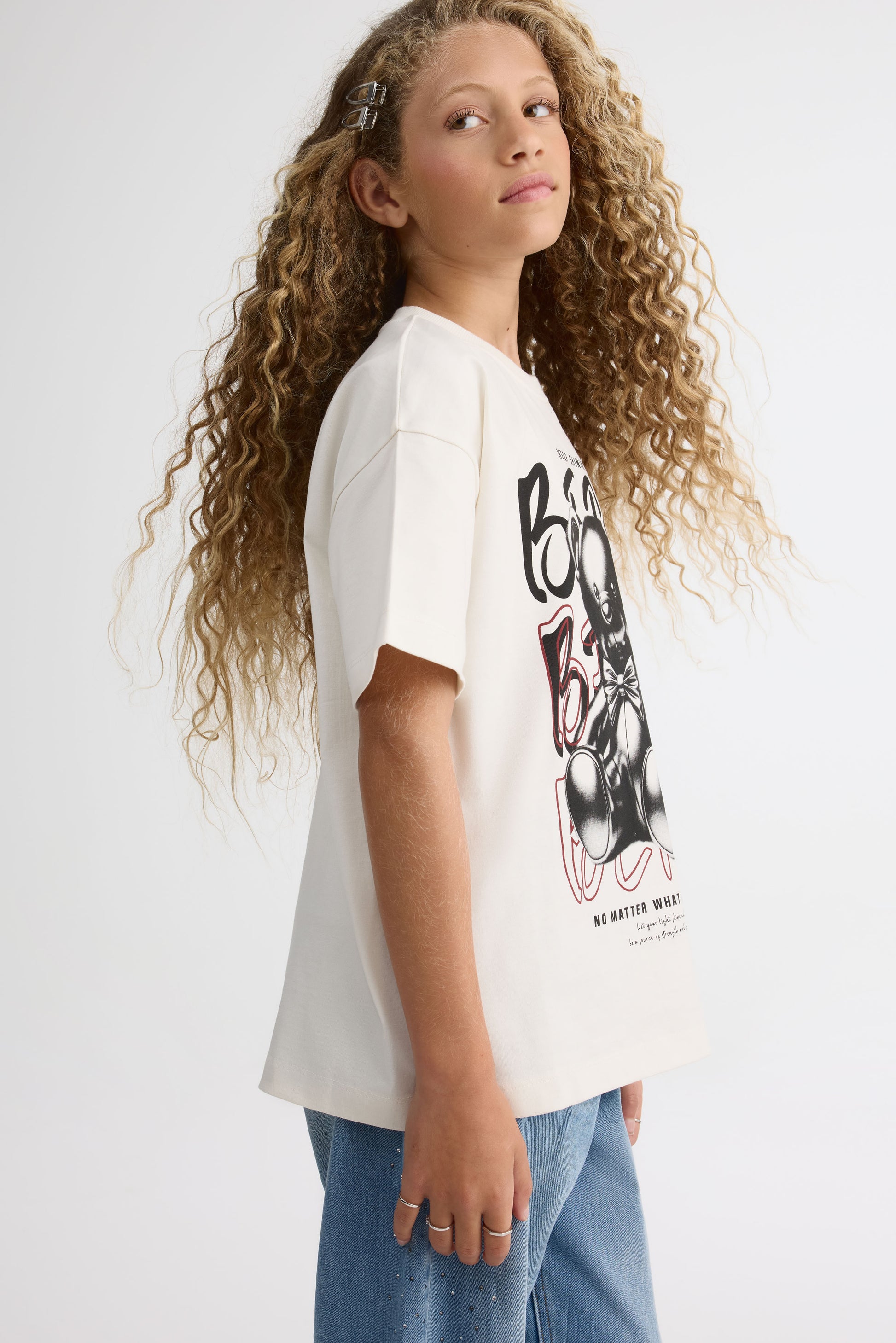T-shirt graphique – Ado fille && BLANC CASSÉ