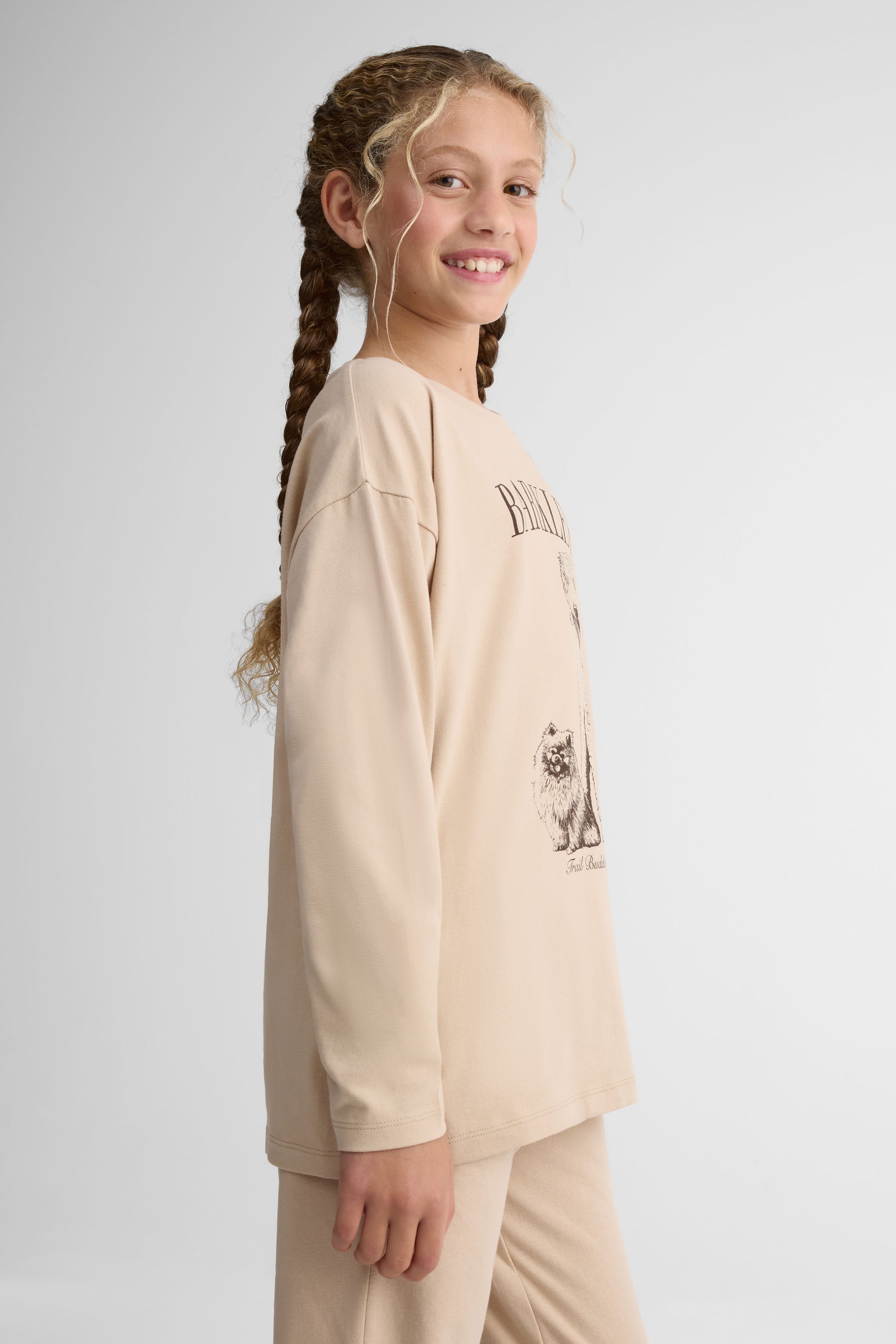 Chandail graphique – Ado fille && BEIGE
