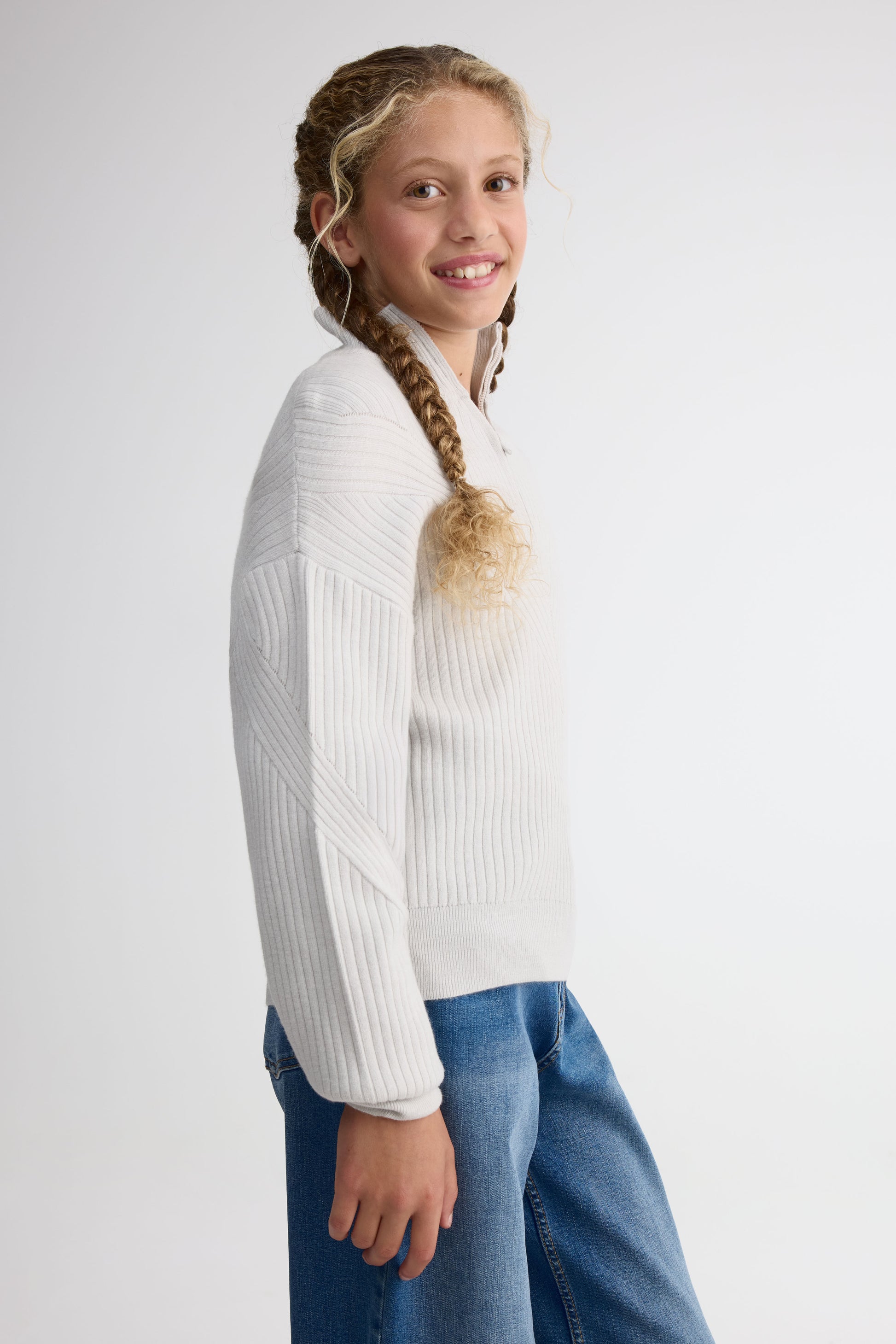 Chandail tricot à col montant - Ado fille - Aubainerie