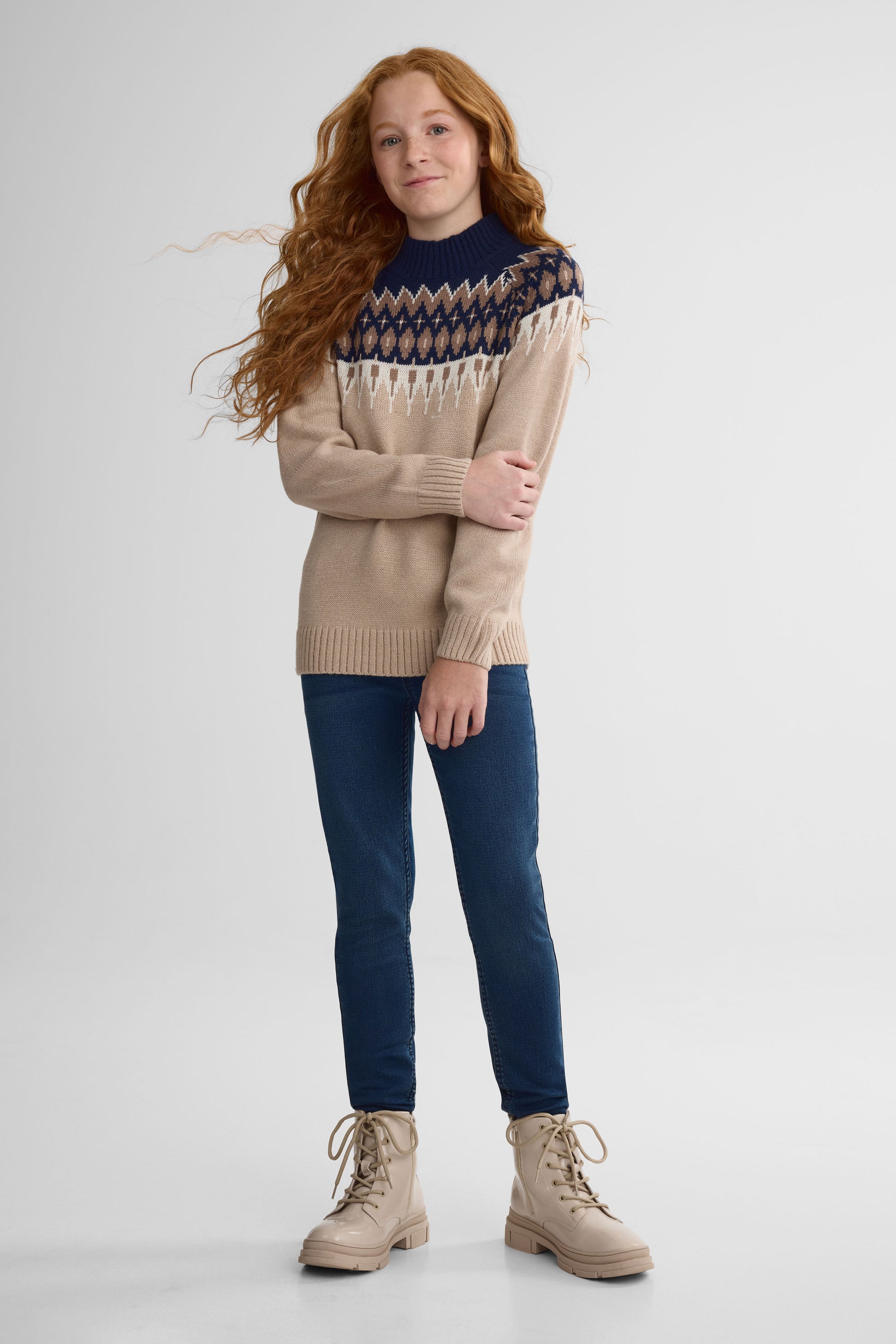 Chandail tricot - Ado fille && BEIGE/MULTI