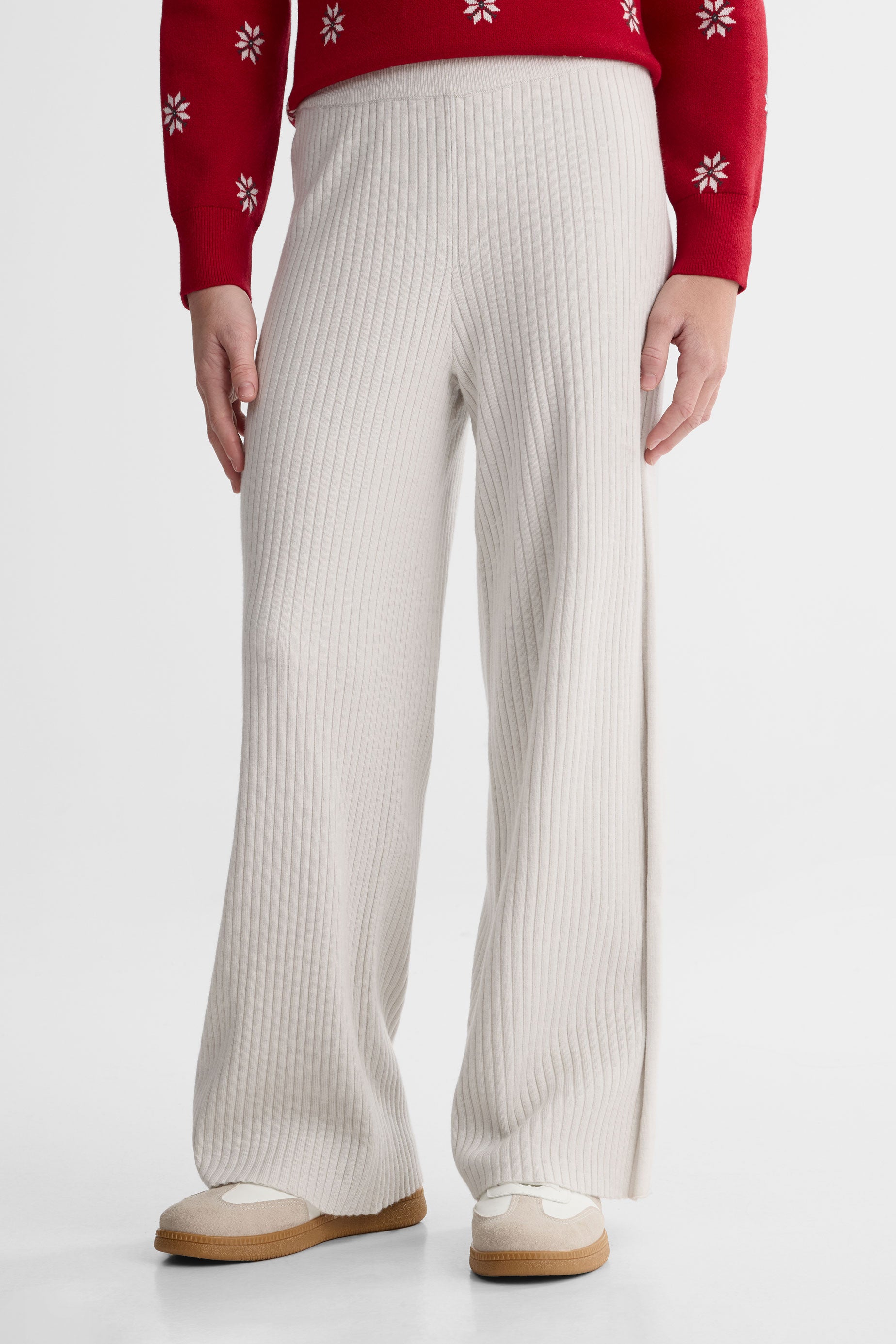 Pantalon à jambes larges – Ado fille && GRIS MIXTE