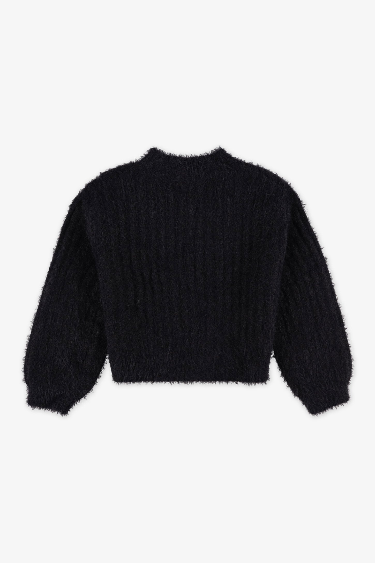 Chandail tricot à manches longues - Enfant fille && NOIR