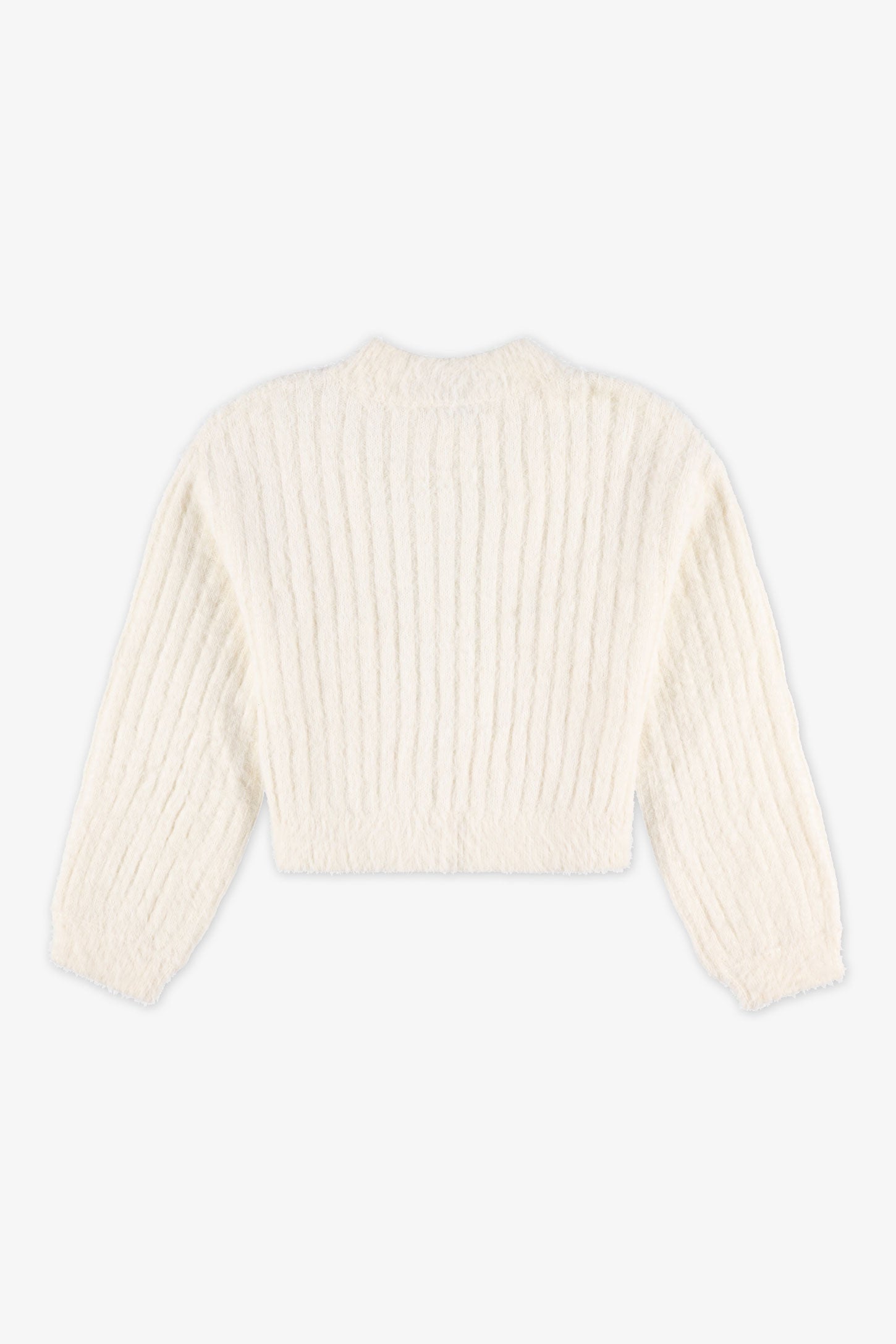 Chandail tricot à manches longues - Enfant fille && BLANC CASSÉ