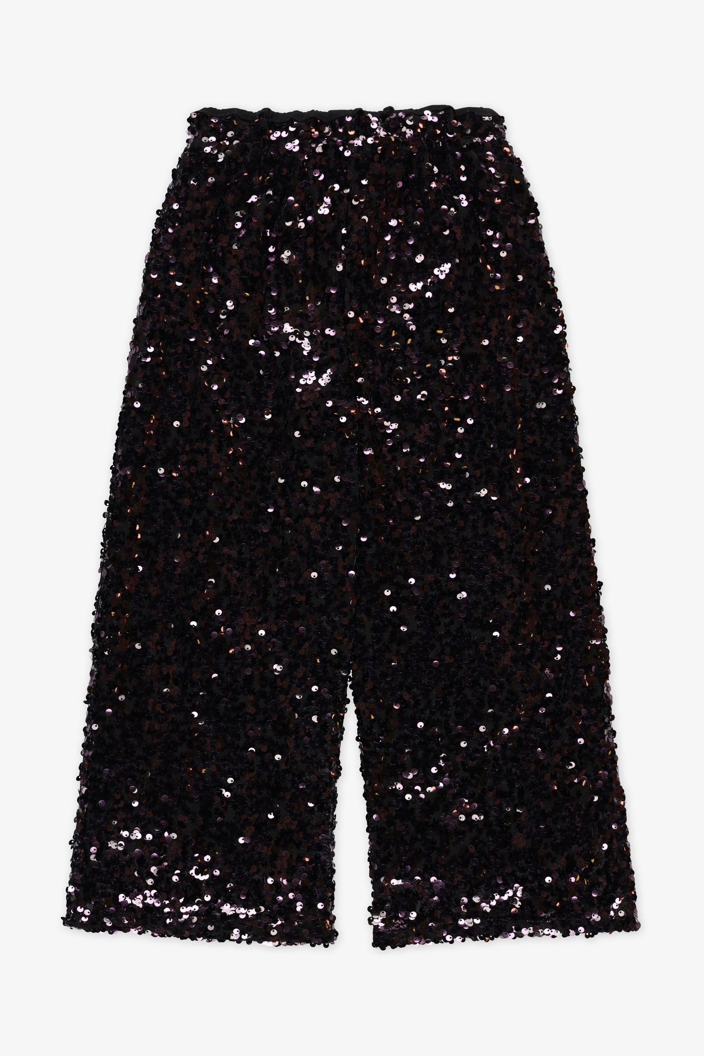 Pantalon jambes larges paillettés - Enfant fille && NOIR
