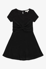 Robe à manches courtes - Enfant fille && NOIR