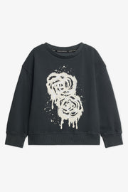 Chandail ouaté graphique - Enfant fille && CHARBON