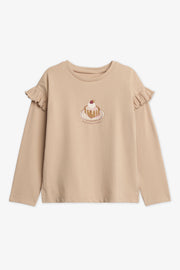 Chandail à manches longues – Enfant fille && BEIGE