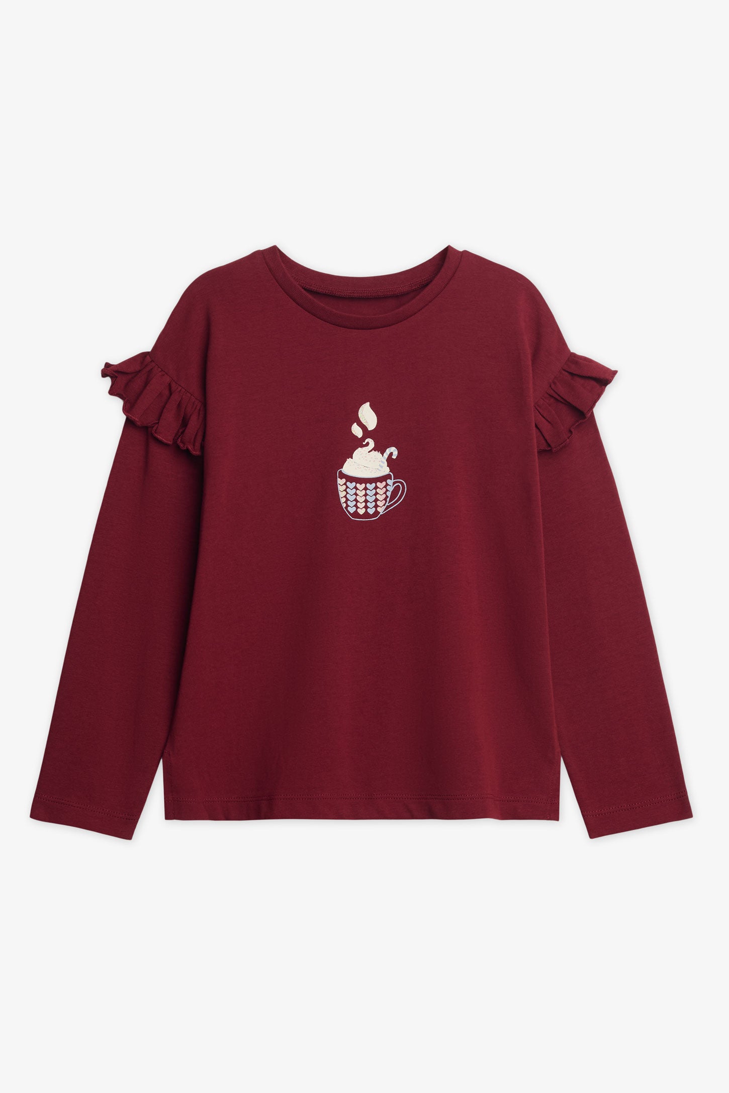 Chandail à manches longues – Enfant fille && BOURGOGNE