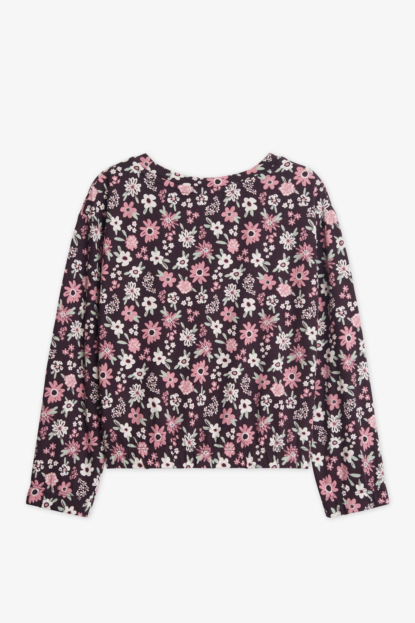 Chandail à manches longues 2/20$ – Enfant fille && MAUVE/MULTI