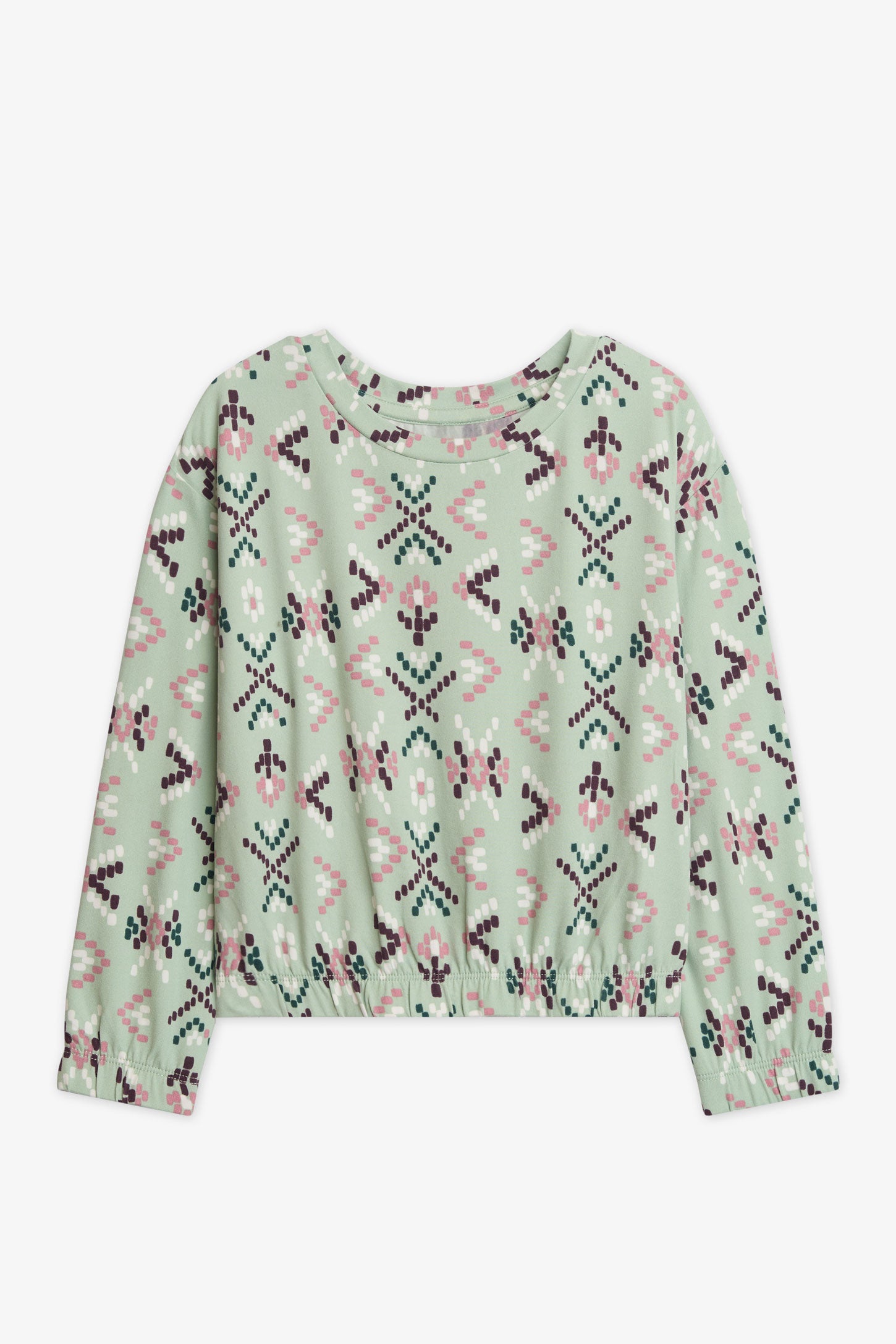 Chandail à manches longues 2/20$ – Enfant fille && VERT/MULTI