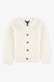 Chandail tricot à manches longues - Enfant fille && BLANC