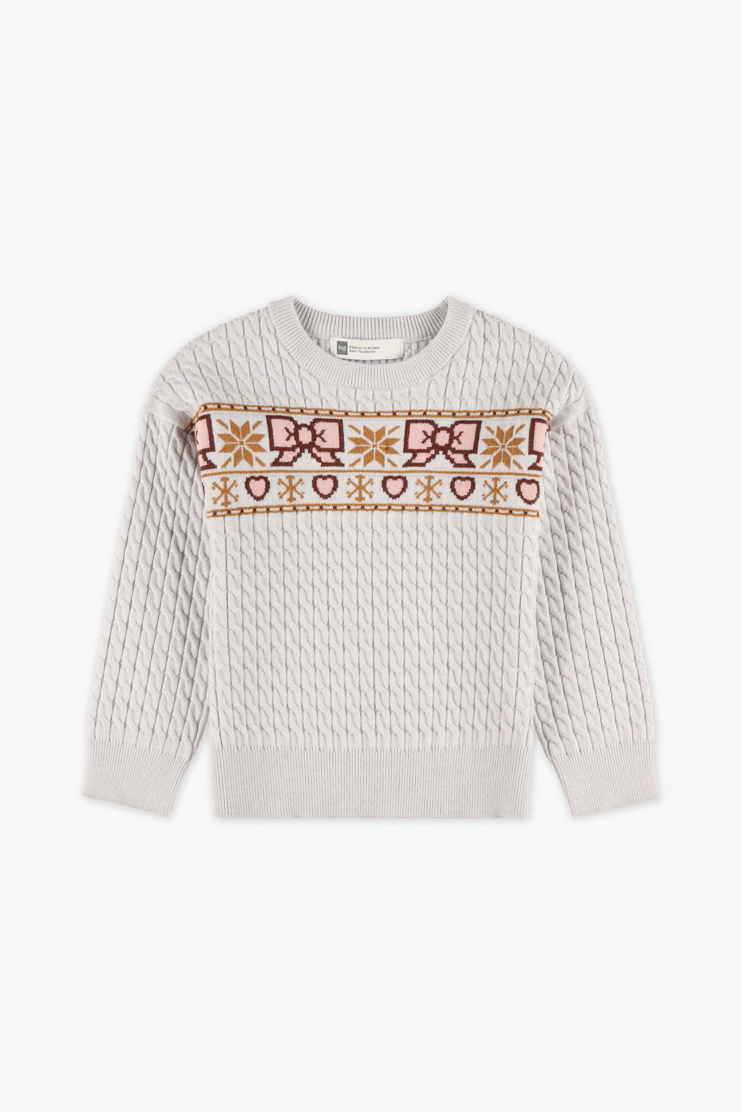 Chandail en tricot – Enfant fille - Aubainerie