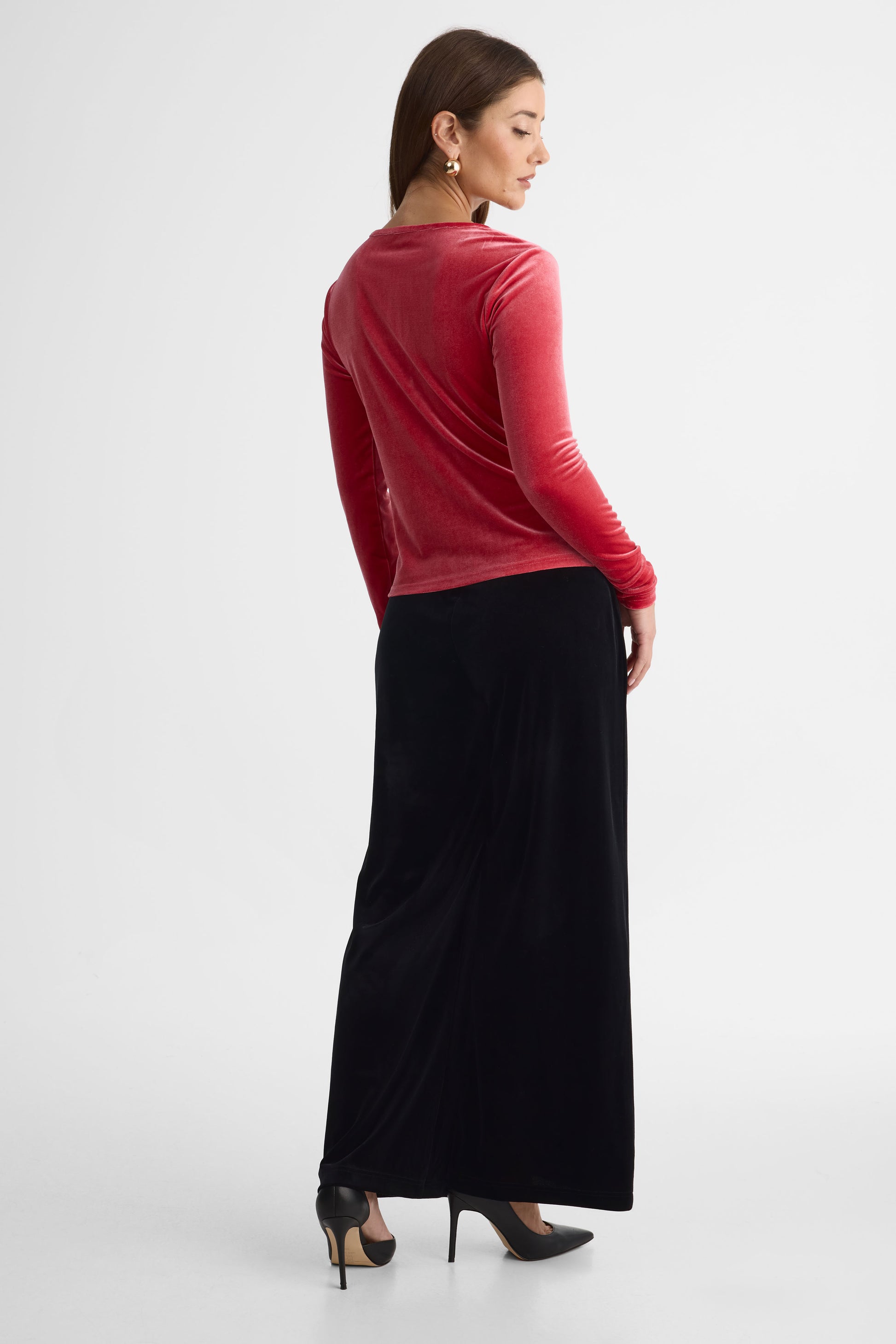 Chandail à devant torsadé - Femme && ROUGE