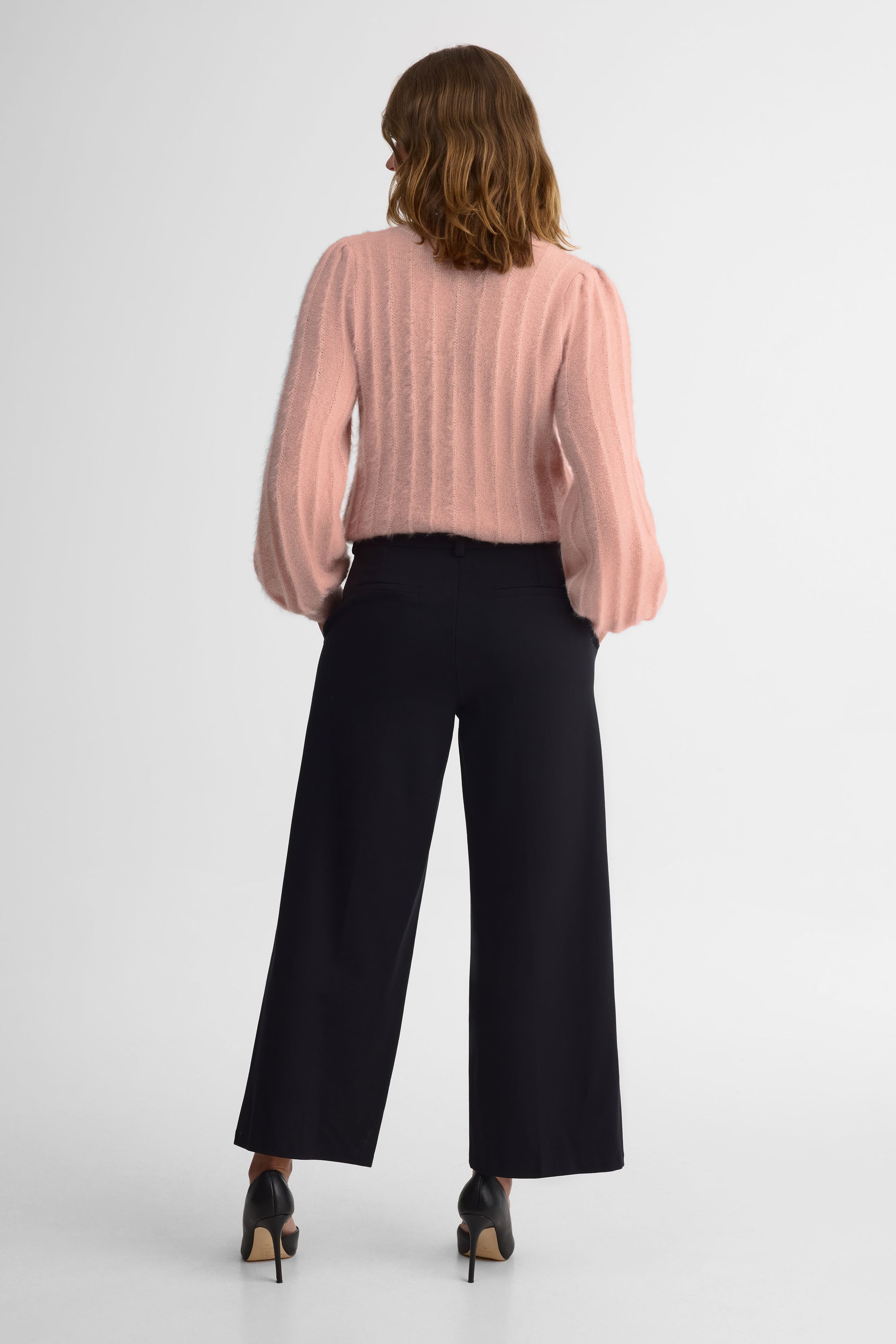 Pantalon droite taille mi-haute - Femme && NOIR