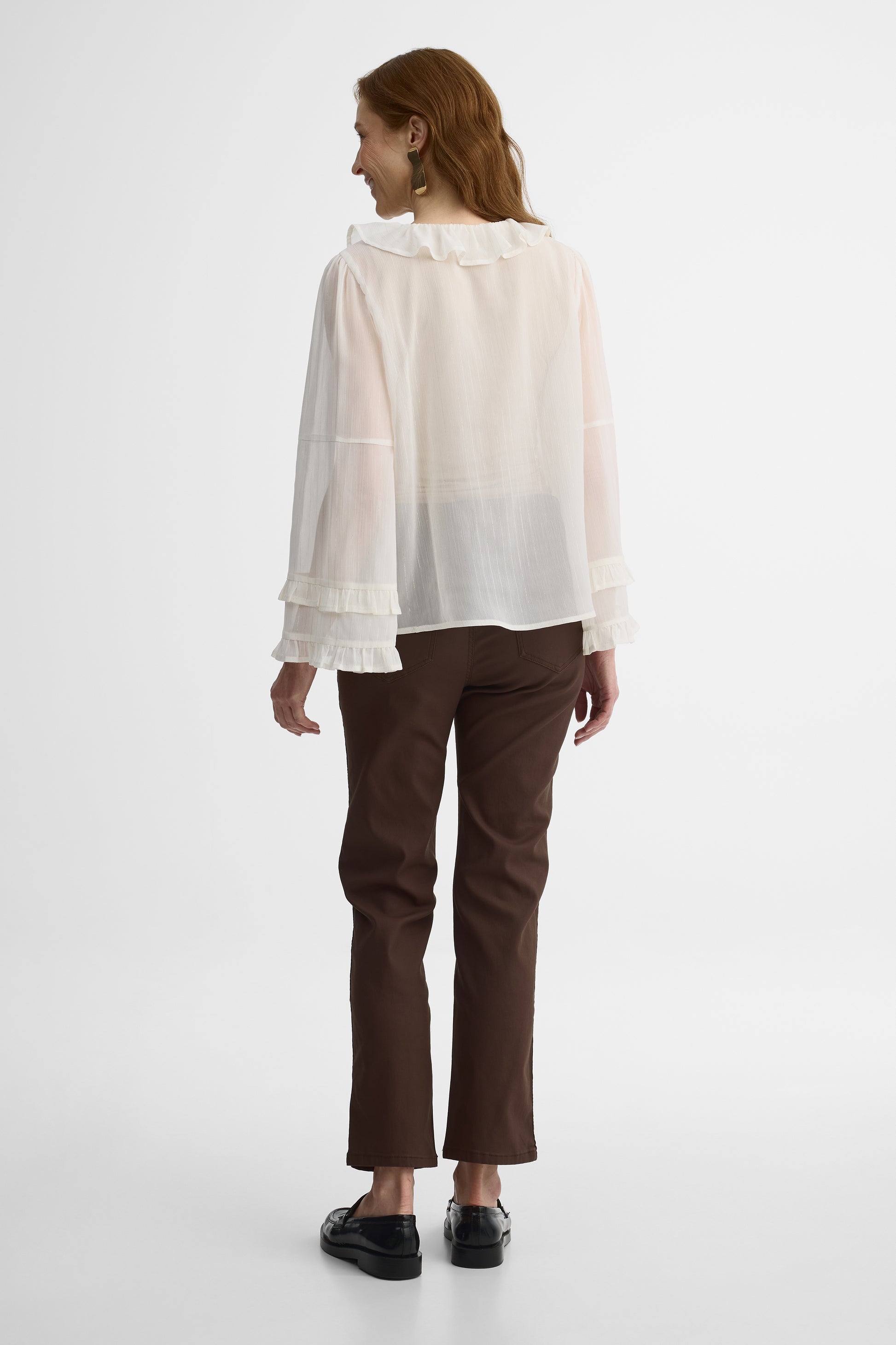 Blouse à manches longues – Femme && BLANC CASSÉ

