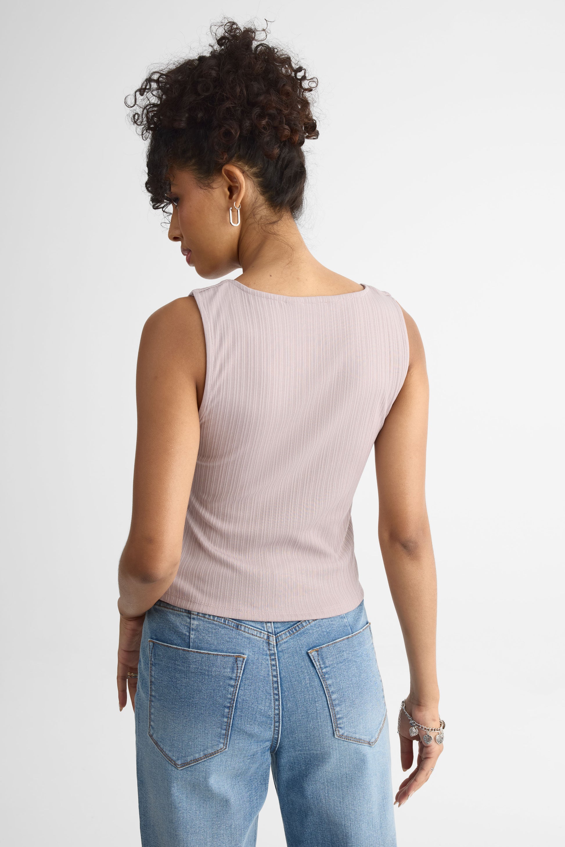 Camisole cloutés - Femme && GRIS