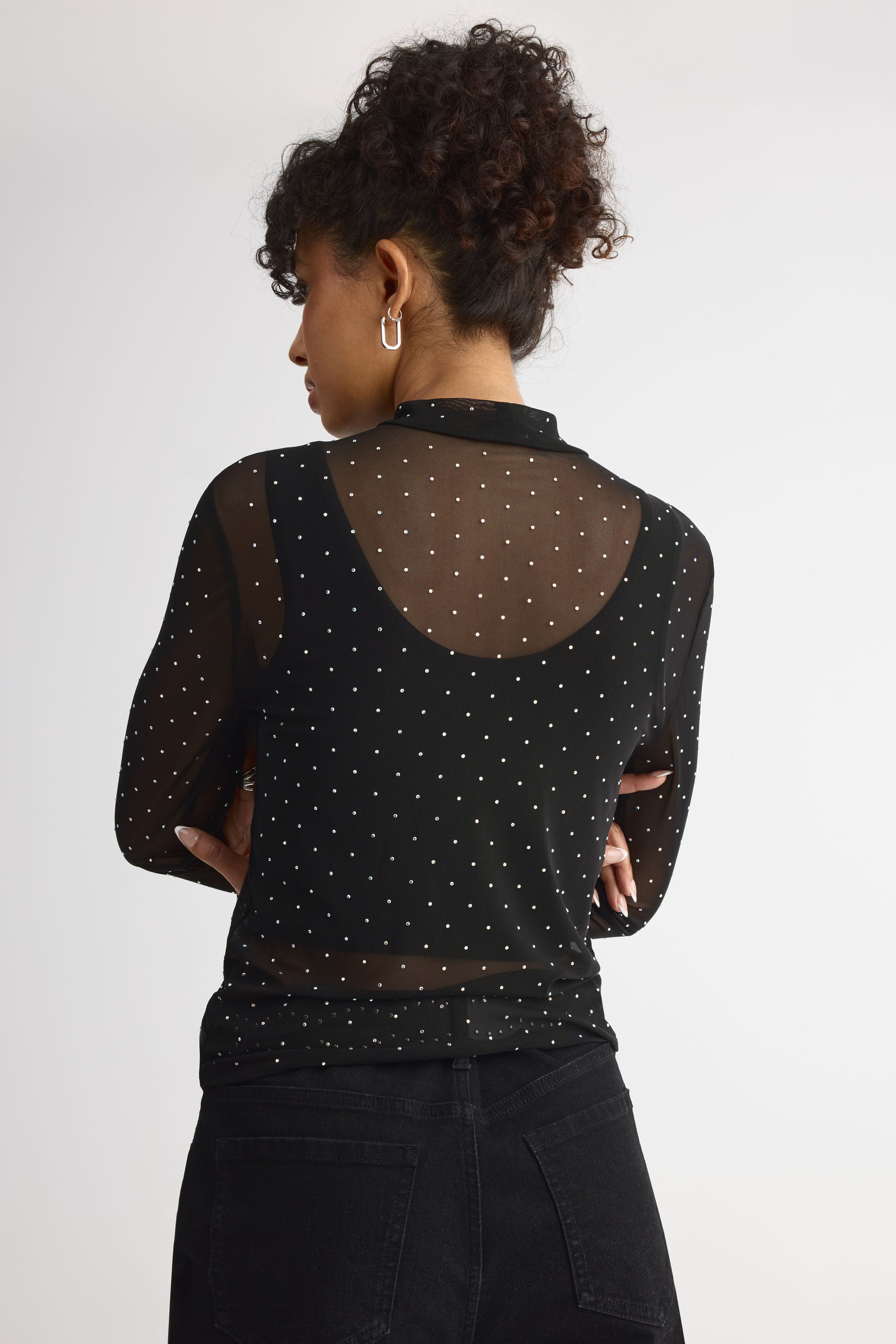 Chandail léger à manches longues – Femme && NOIR