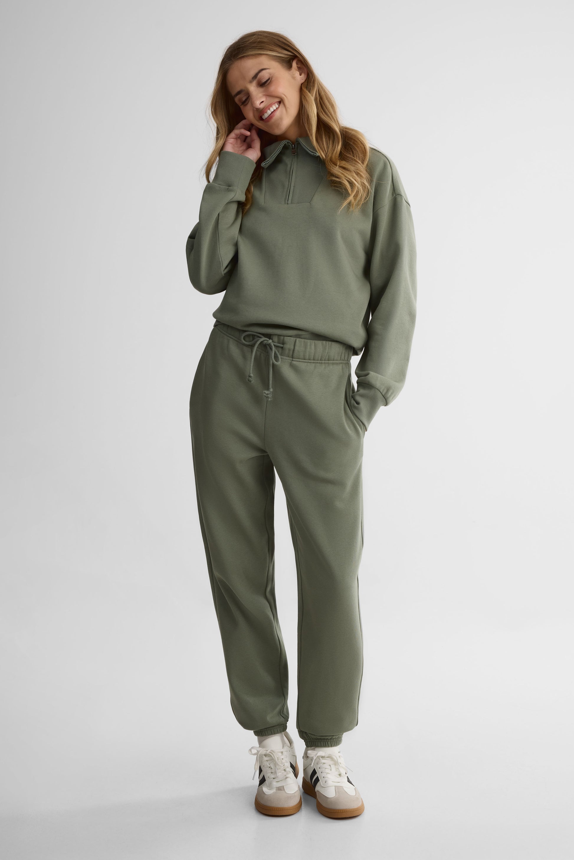 Pantalon jogger ouaté – Femme && VERT
