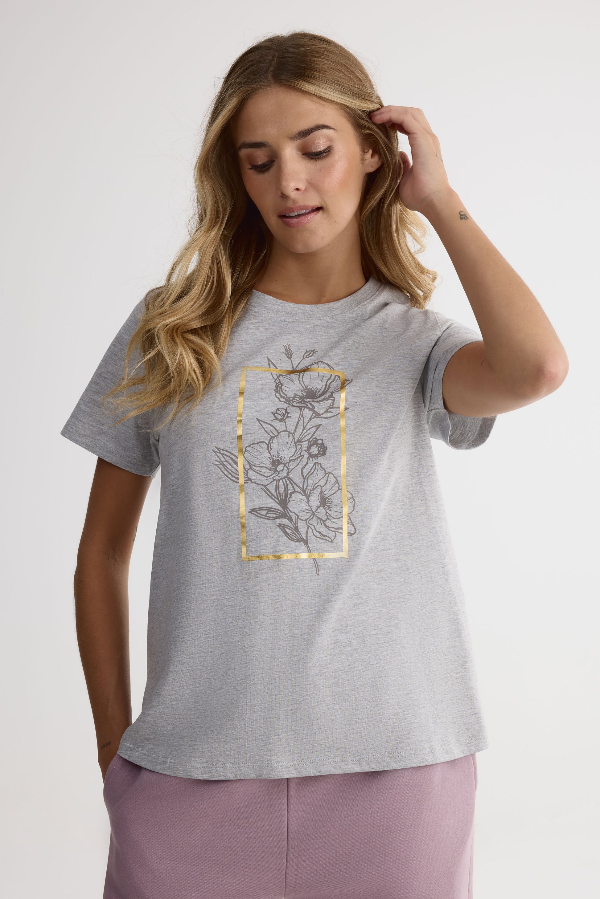 Chandail graphique 2/30$ – Femme && GRIS MIXTE