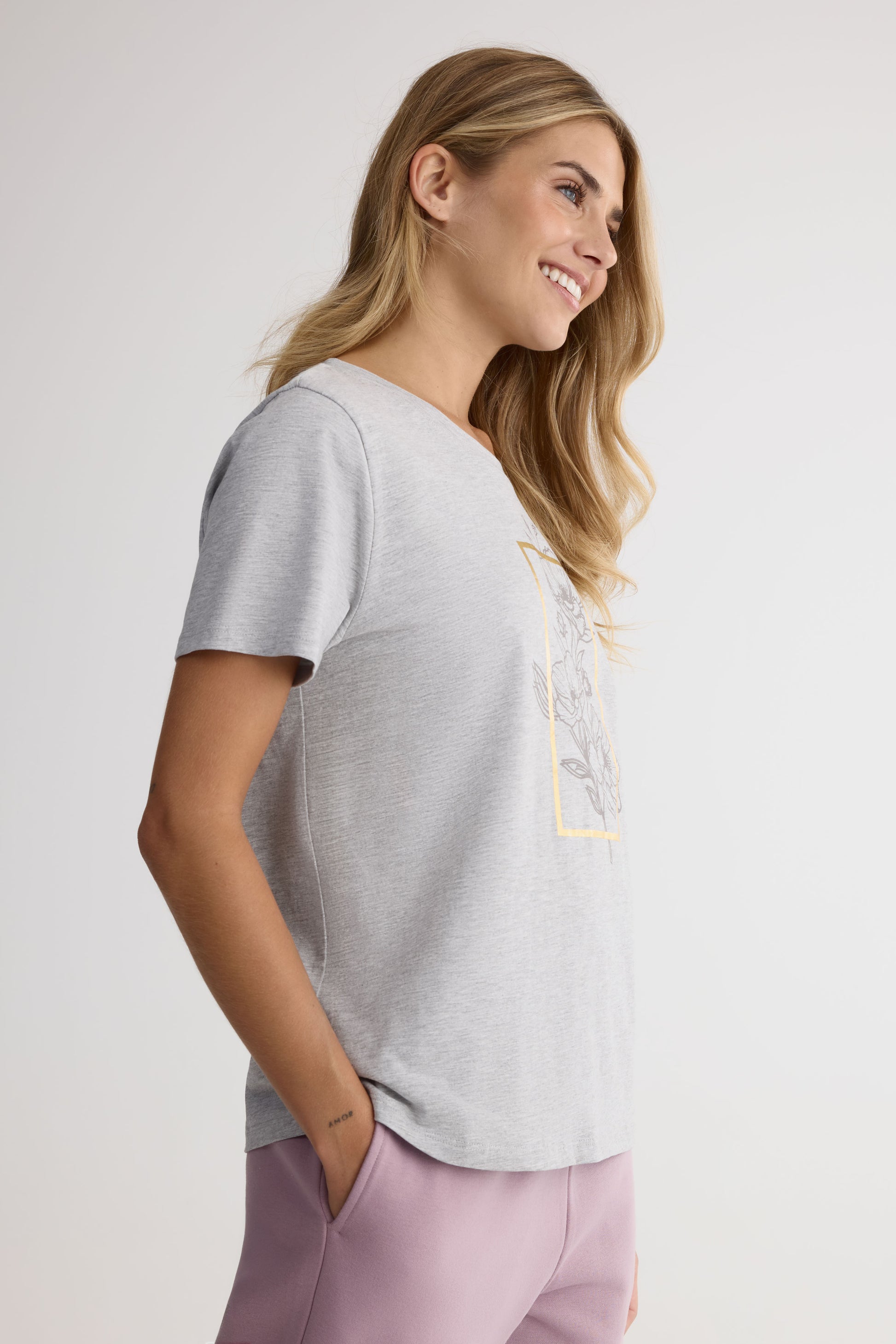 Chandail graphique 2/30$ – Femme && GRIS MIXTE