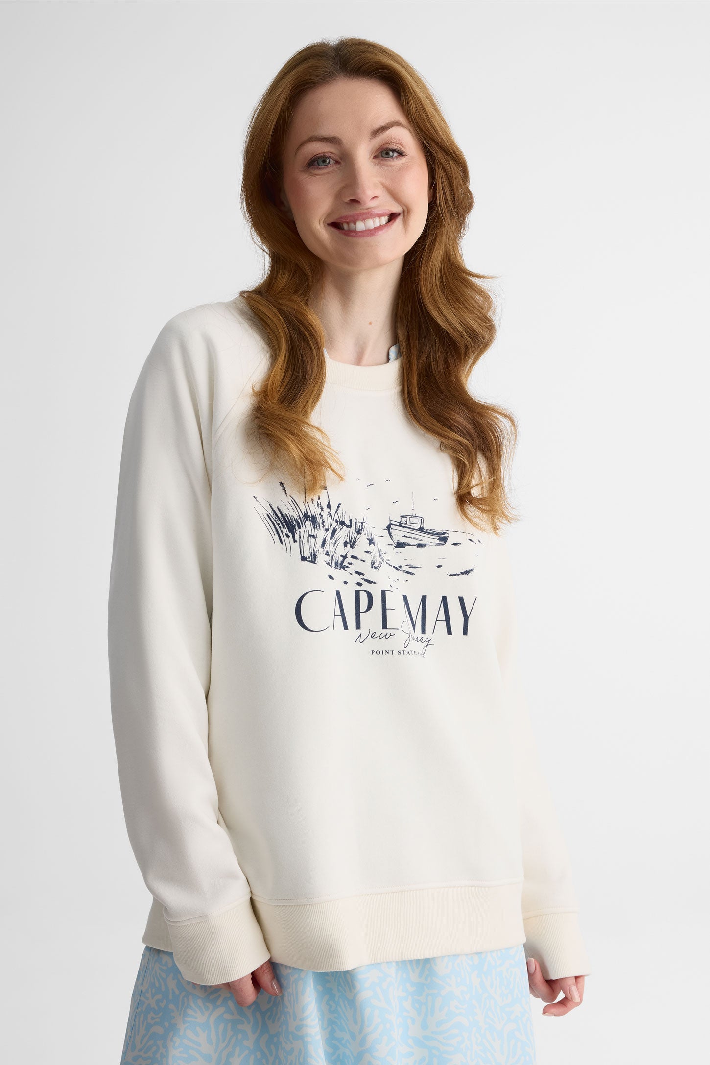 Chandail ouaté à manches longues – Femme && BLANC CASSÉ