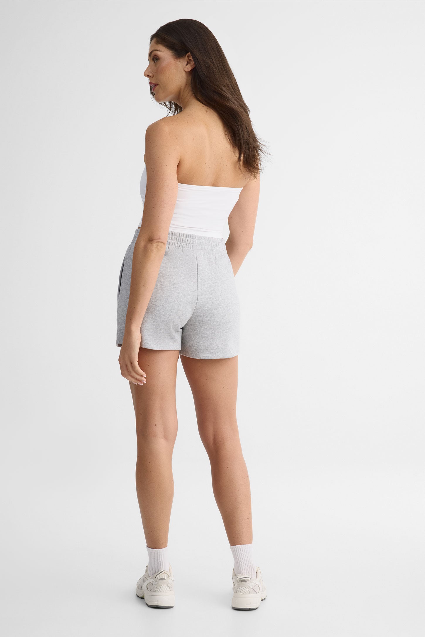 Short taille haute en polaire - Femme && GRIS MIXTE
