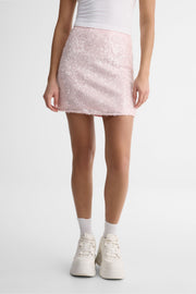 Mini jupe à paillettes – Femme && ROSE