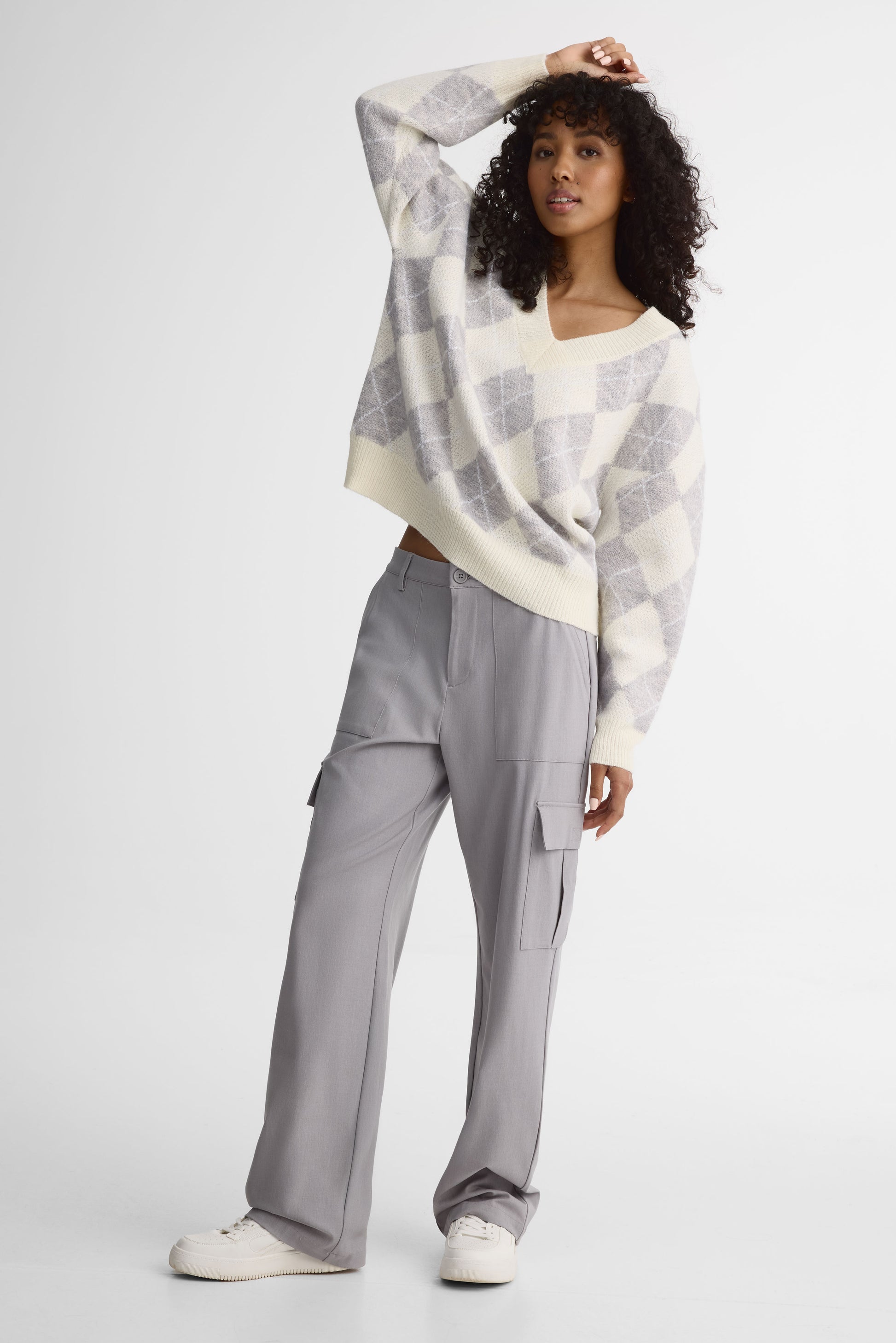 Chandail tricot col V - Jeune Femme - Aubainerie