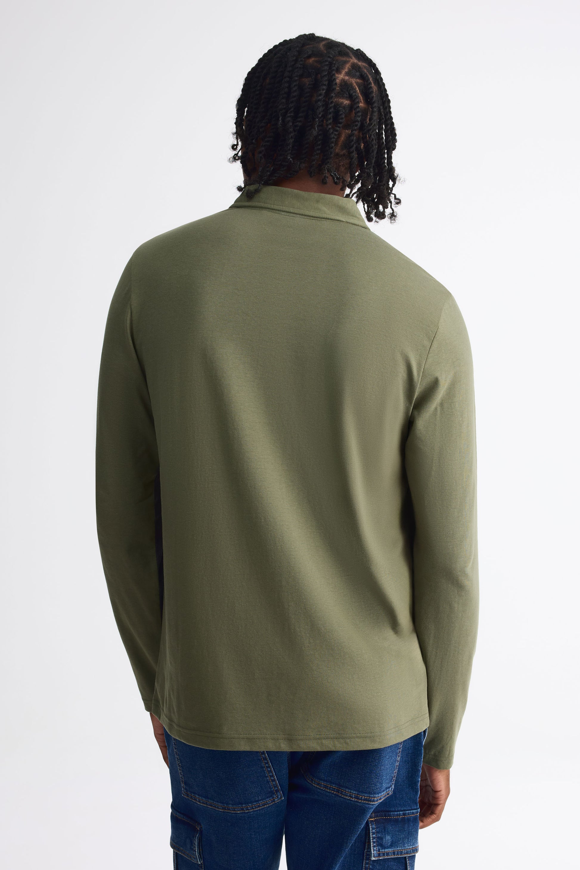 Chandail polo à manches longues - Homme && VERT