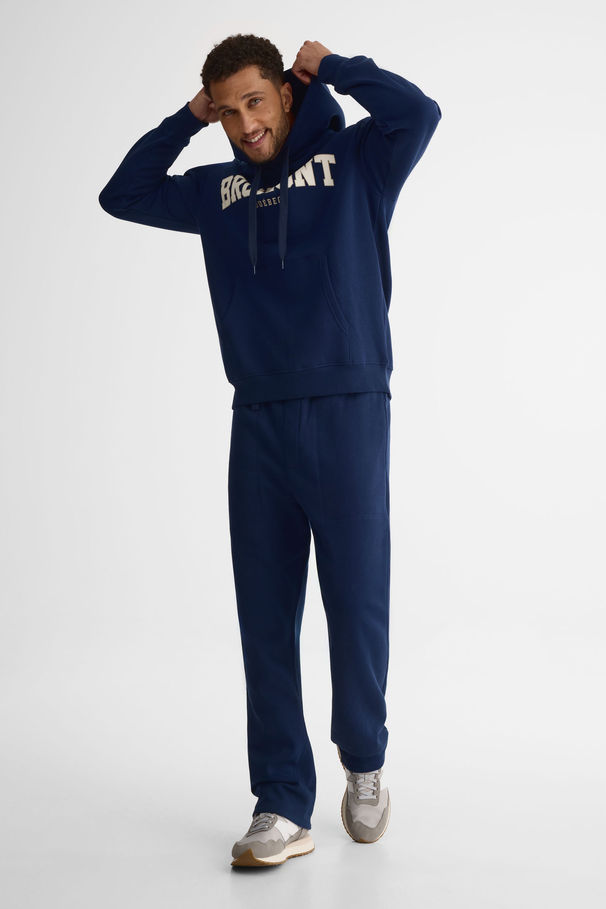 Pantalon ouaté élastique à la taille - Homme && MARIN