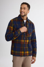 Chemise polaire à carreaux - Homme && MARIN/MULTI