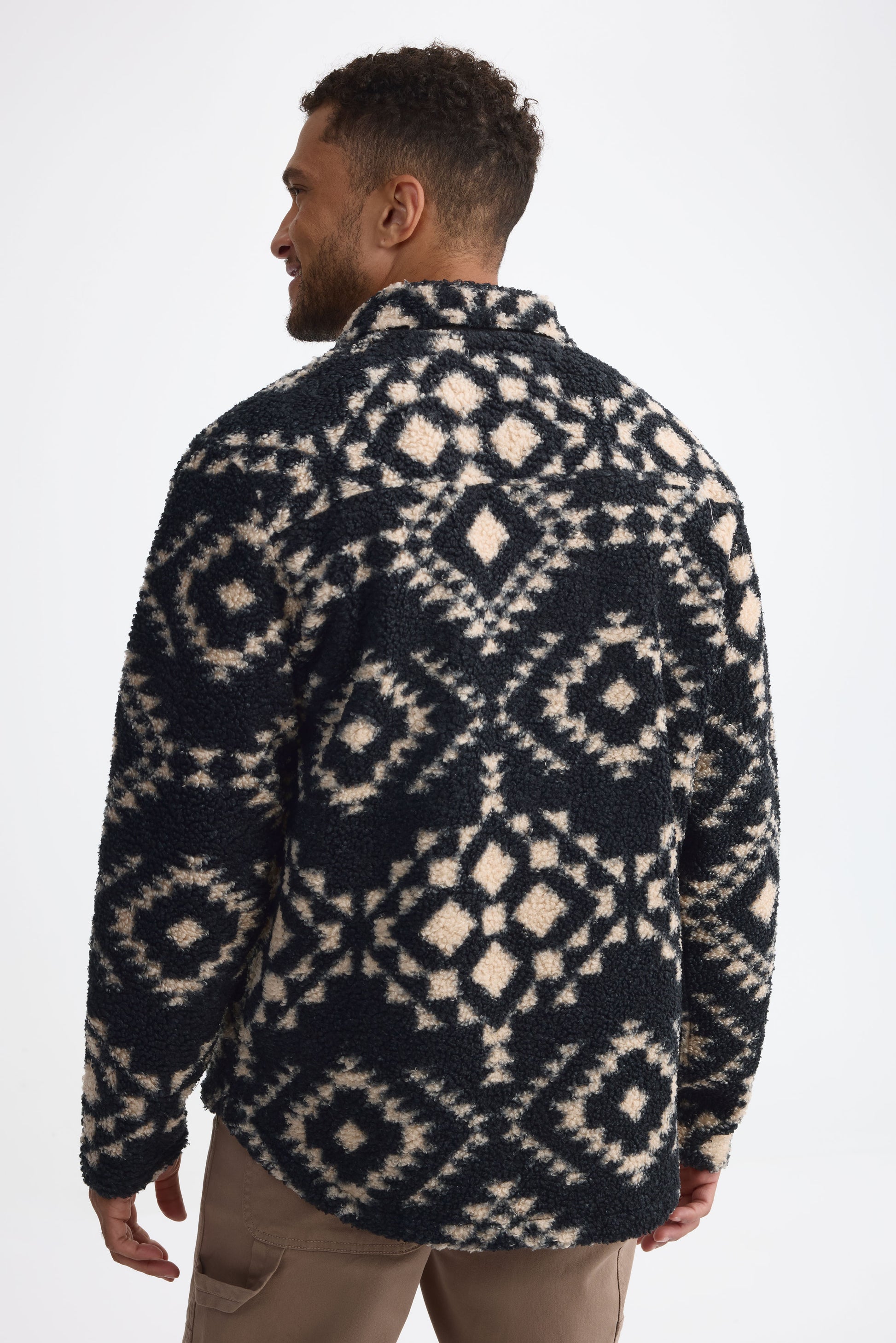 Chandail Sherpa à manches longues – Homme && NOIR/MULTI