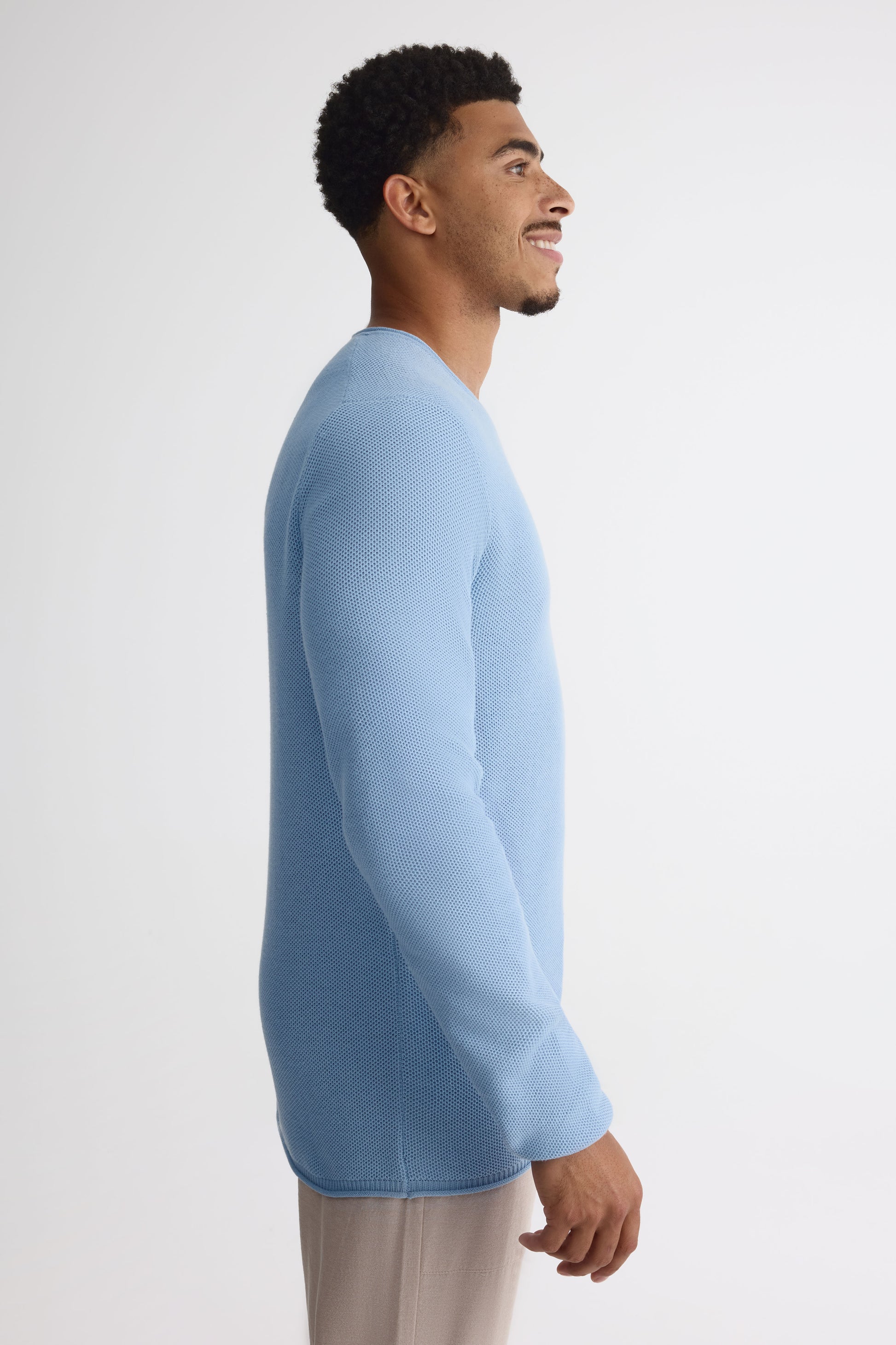 Chandail col rond – Homme && BLEU