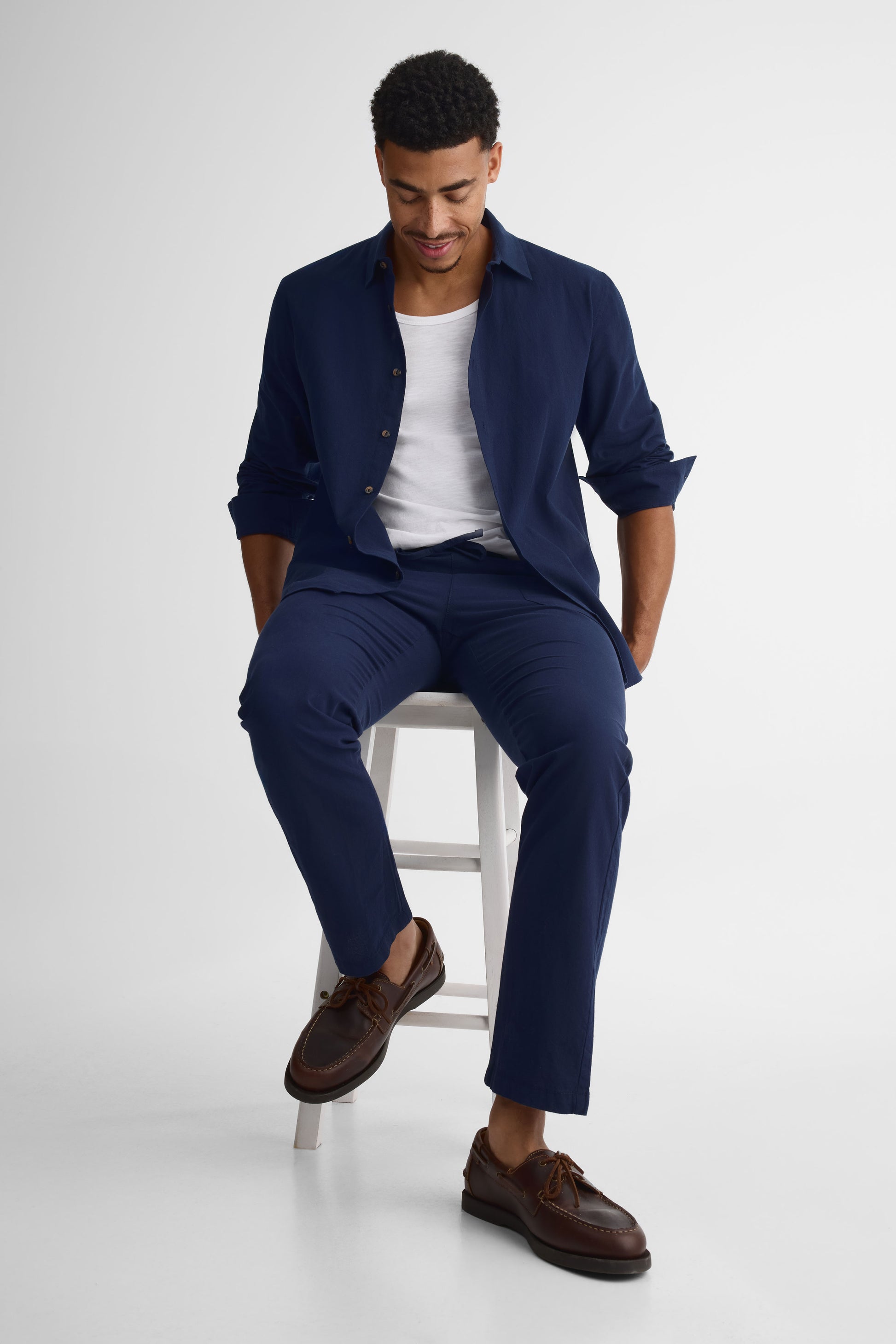Camisole à col rond – Homme && BLANC