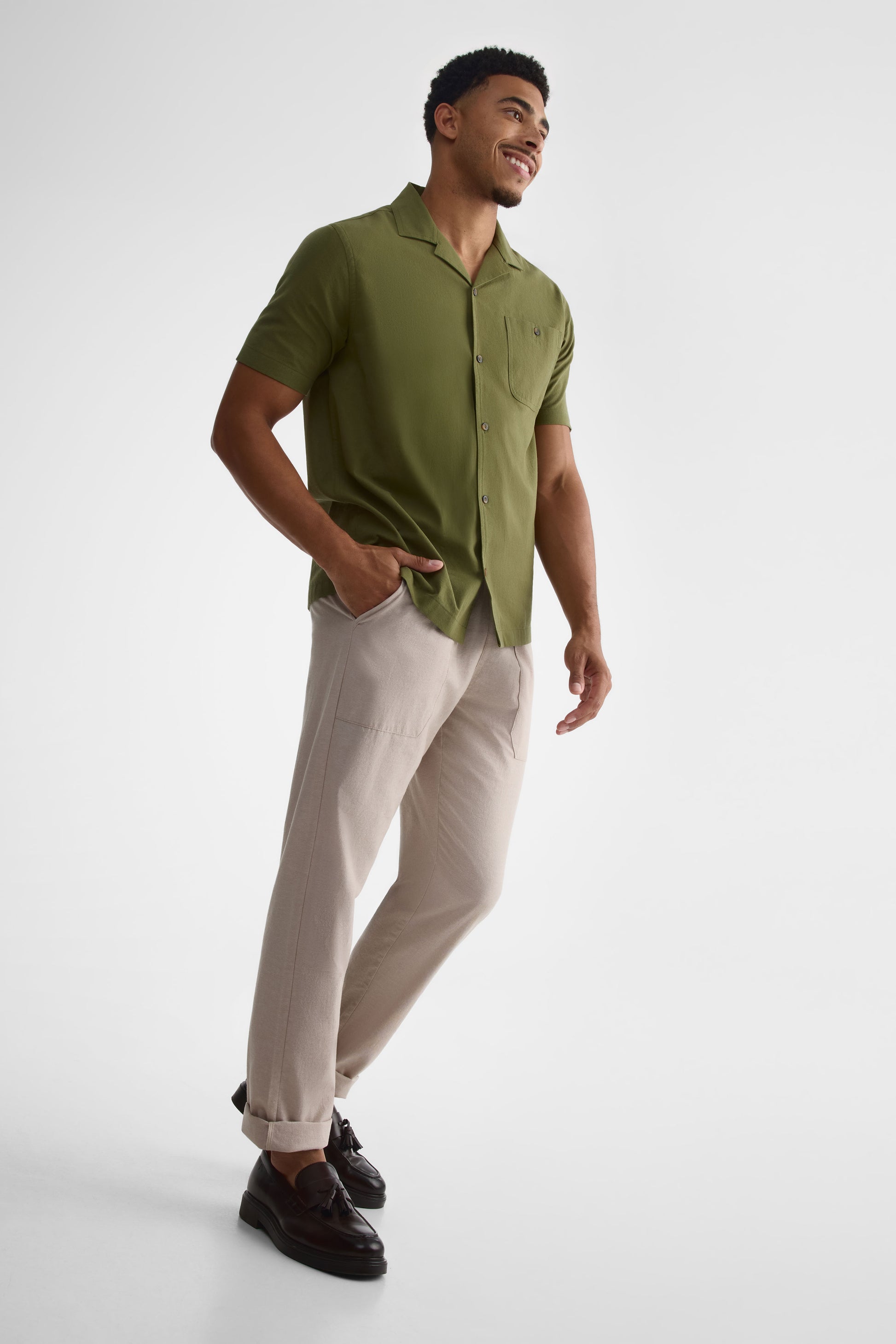 Chemise à manches courtes – Homme && VERT