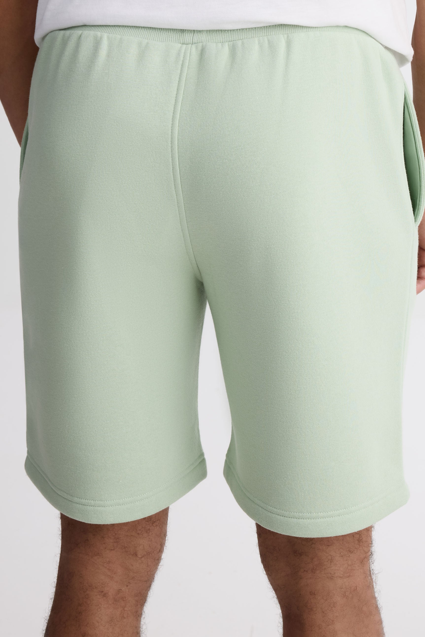 Short ouaté élastique à la taille - Homme && VERT