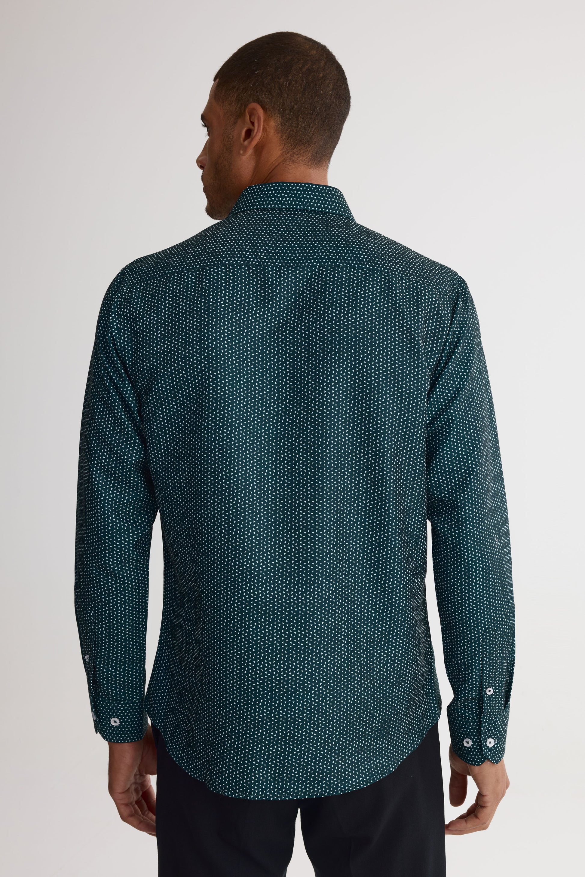 Chemise à manches longues ajustée - Homme && VERT