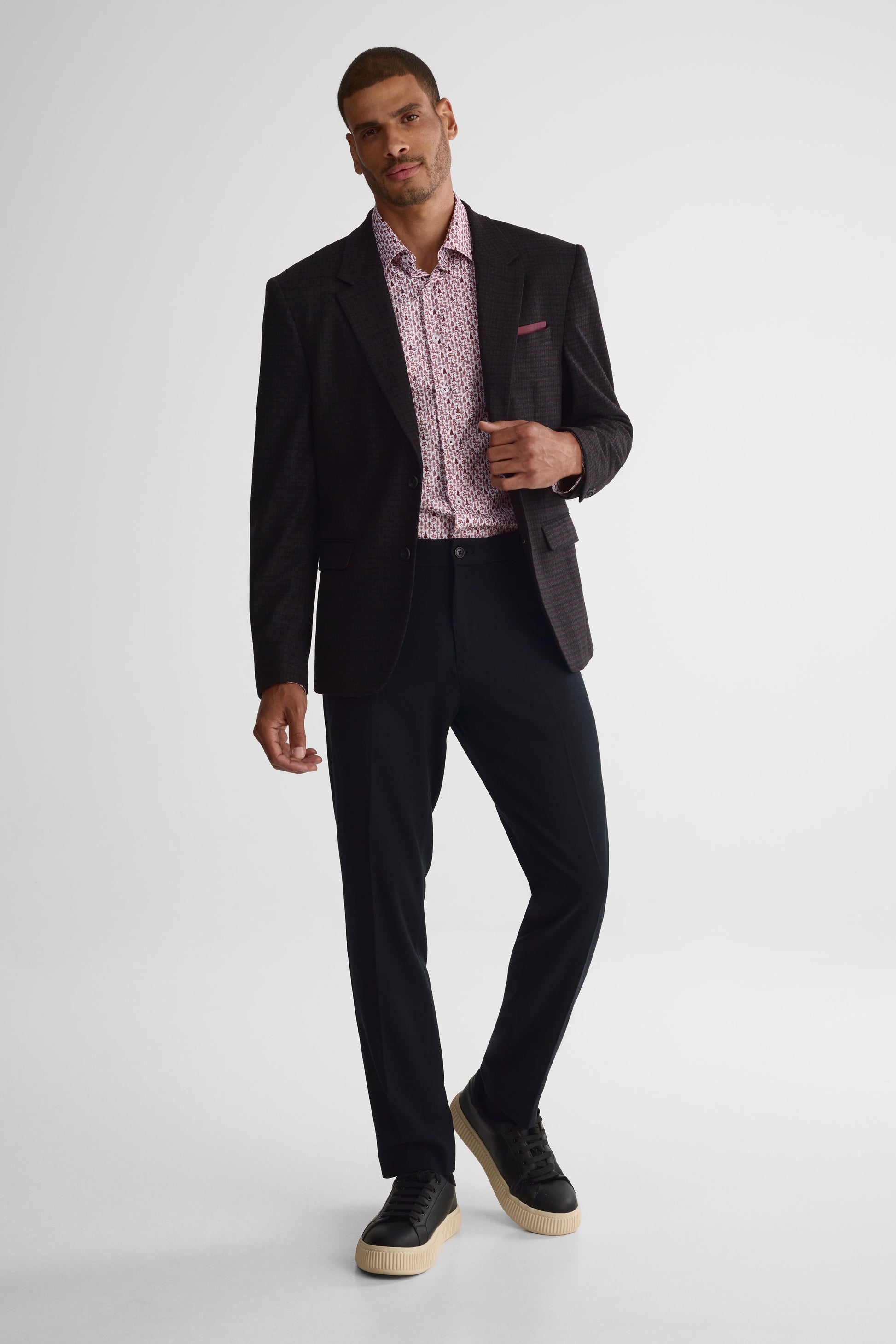 Veston à carreaux – Homme && NOIR/MULTI