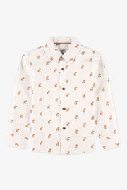 Chemise manches longues imprimée – Enfant garçon && BLANC CASSÉ/MULTI