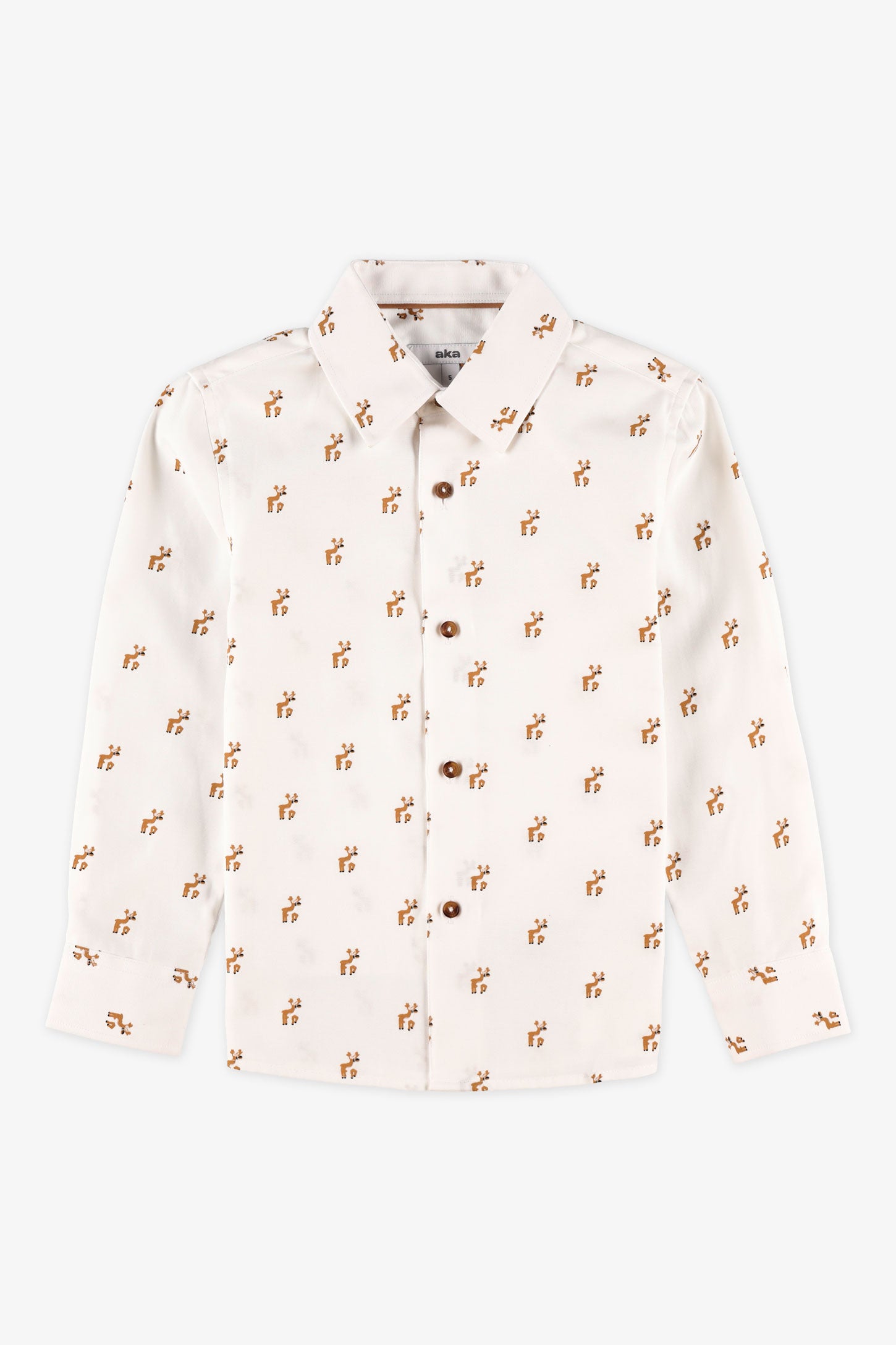 Chemise manches longues imprimée – Enfant garçon && BLANC CASSÉ/MULTI