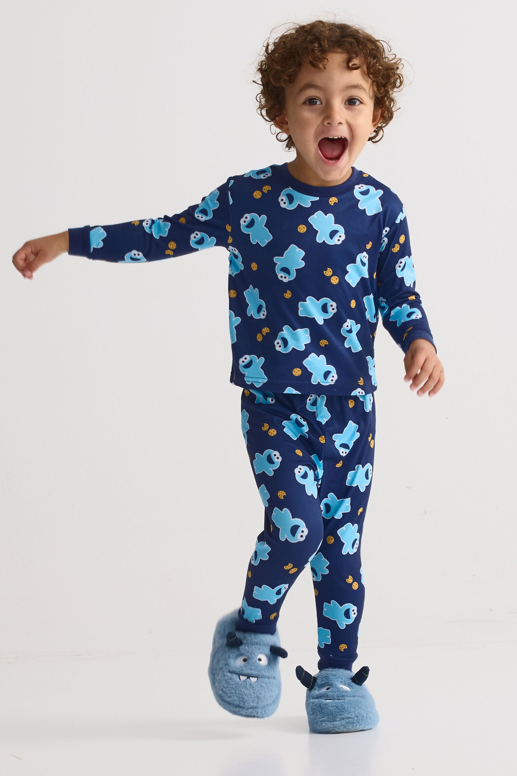 Ensemble pyjama imprimé « Cookie Monster » - Bébé garçon && BLEU MULTI