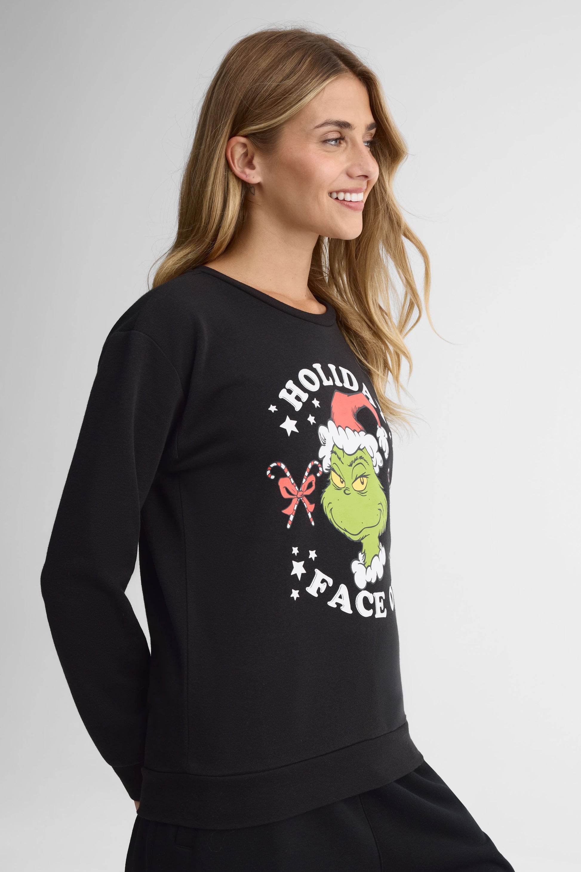 Chandail avec imprimé « The Grinch » – Jeune femme && NOIR