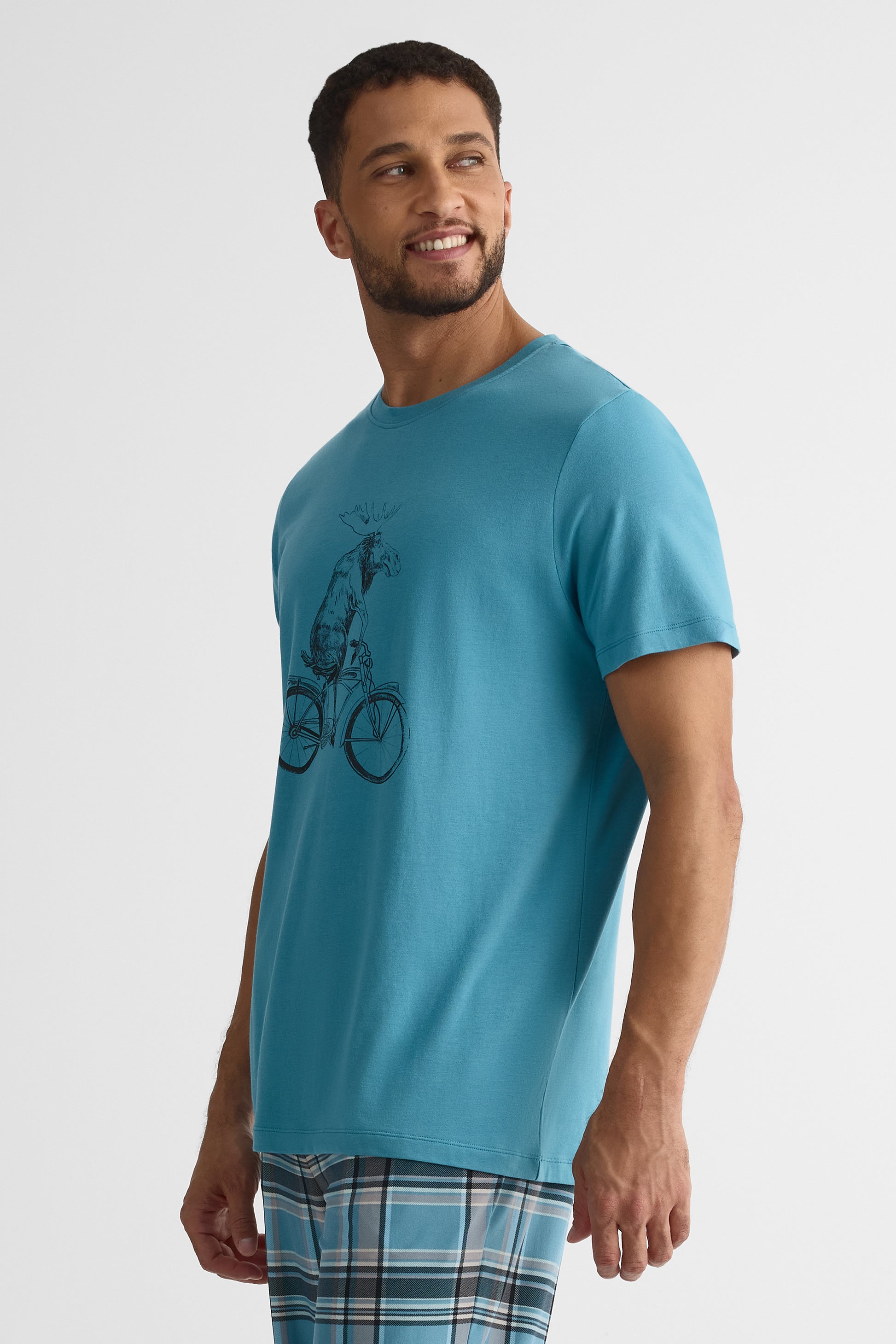 T-shirt pyjama 2/40$ – Homme && BLEU