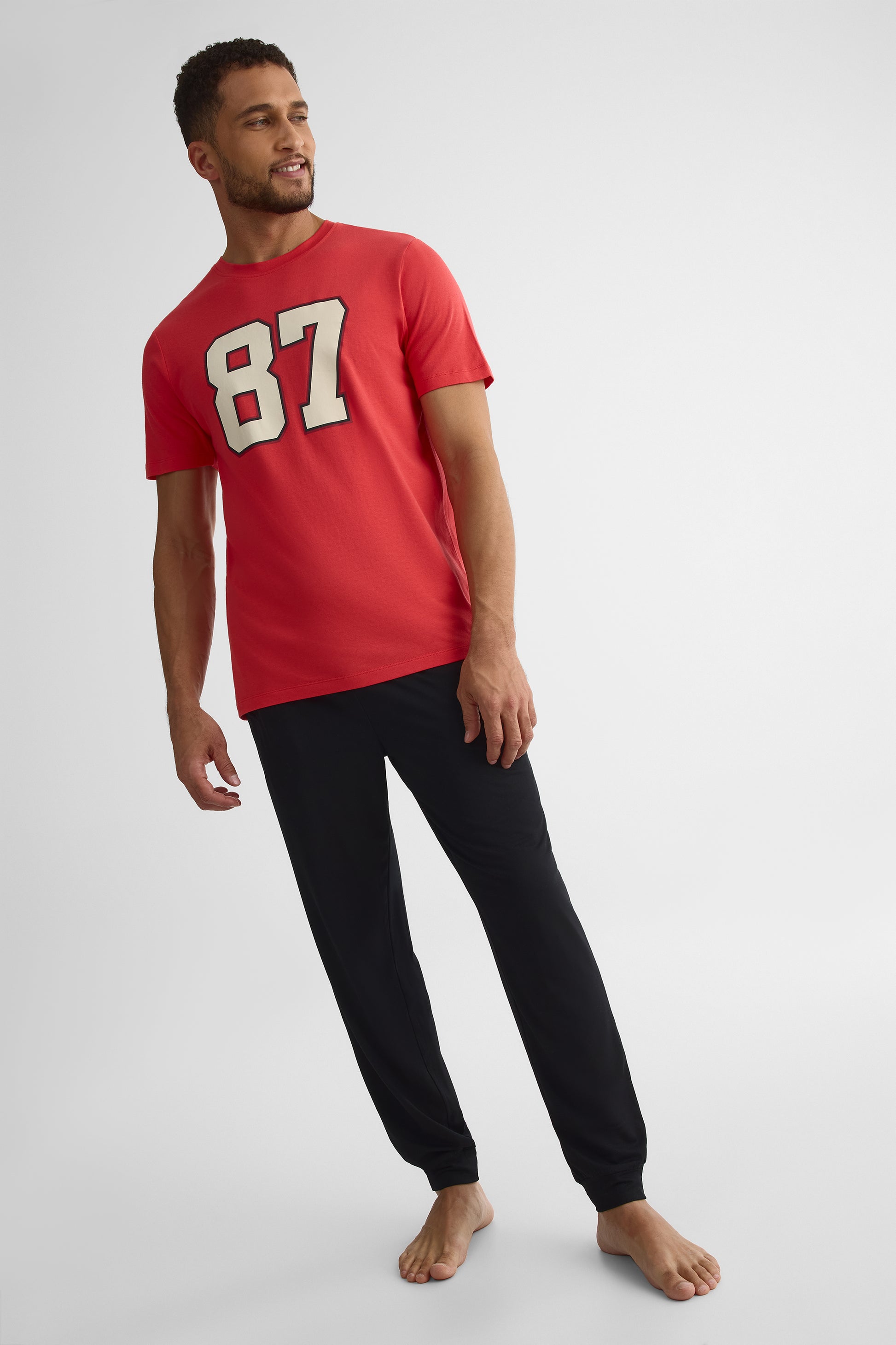 Chandail de nuit en jersey modal – Homme 2/40$ && ROUGE