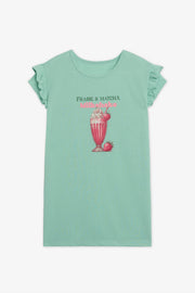 Nuisette à manches courtes – Enfant fille && VERT
