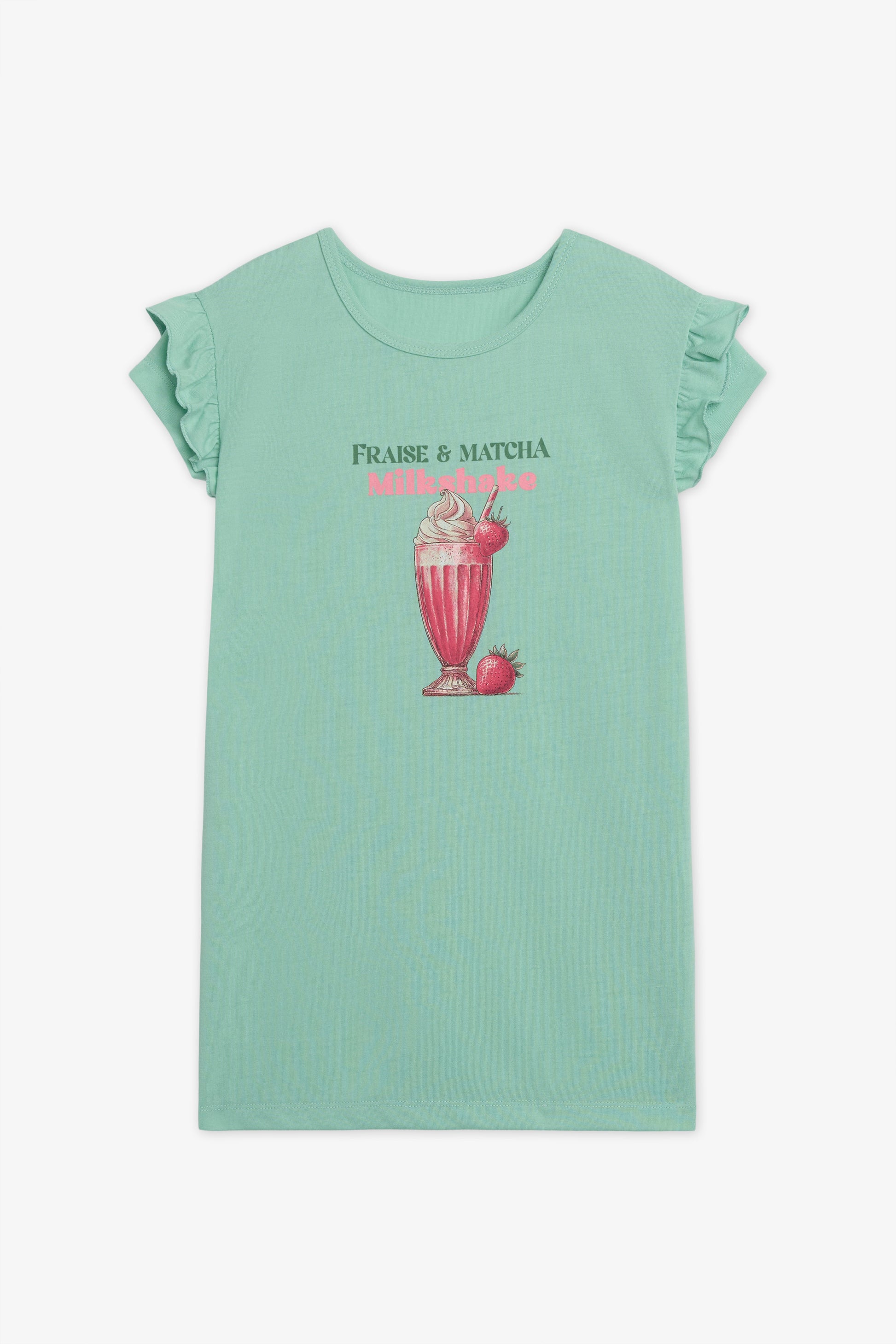 Nuisette à manches courtes – Enfant fille && VERT