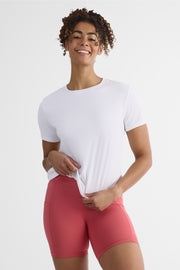 T-shirt Active M/courtes respirant – Femme && BLANC