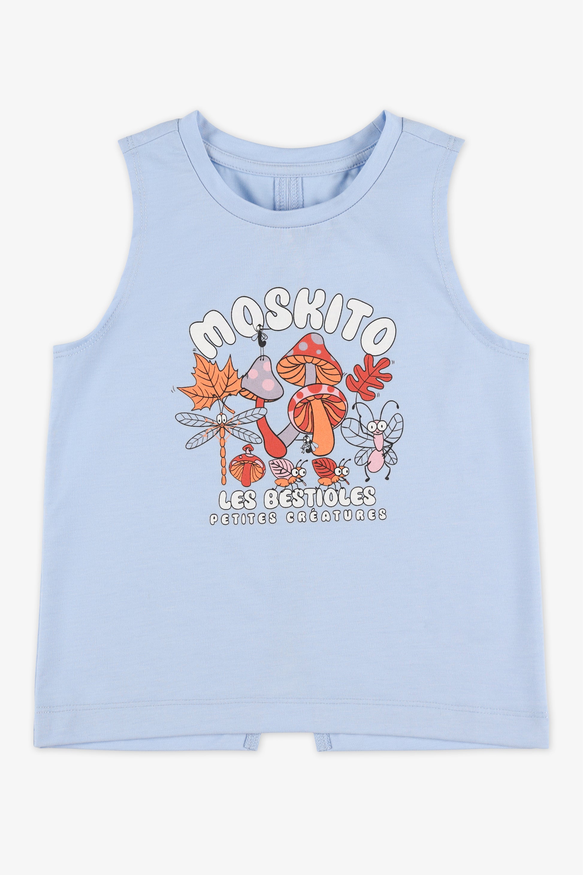 Camisole asymétrique imprimé - Enfant fille && BLEU
