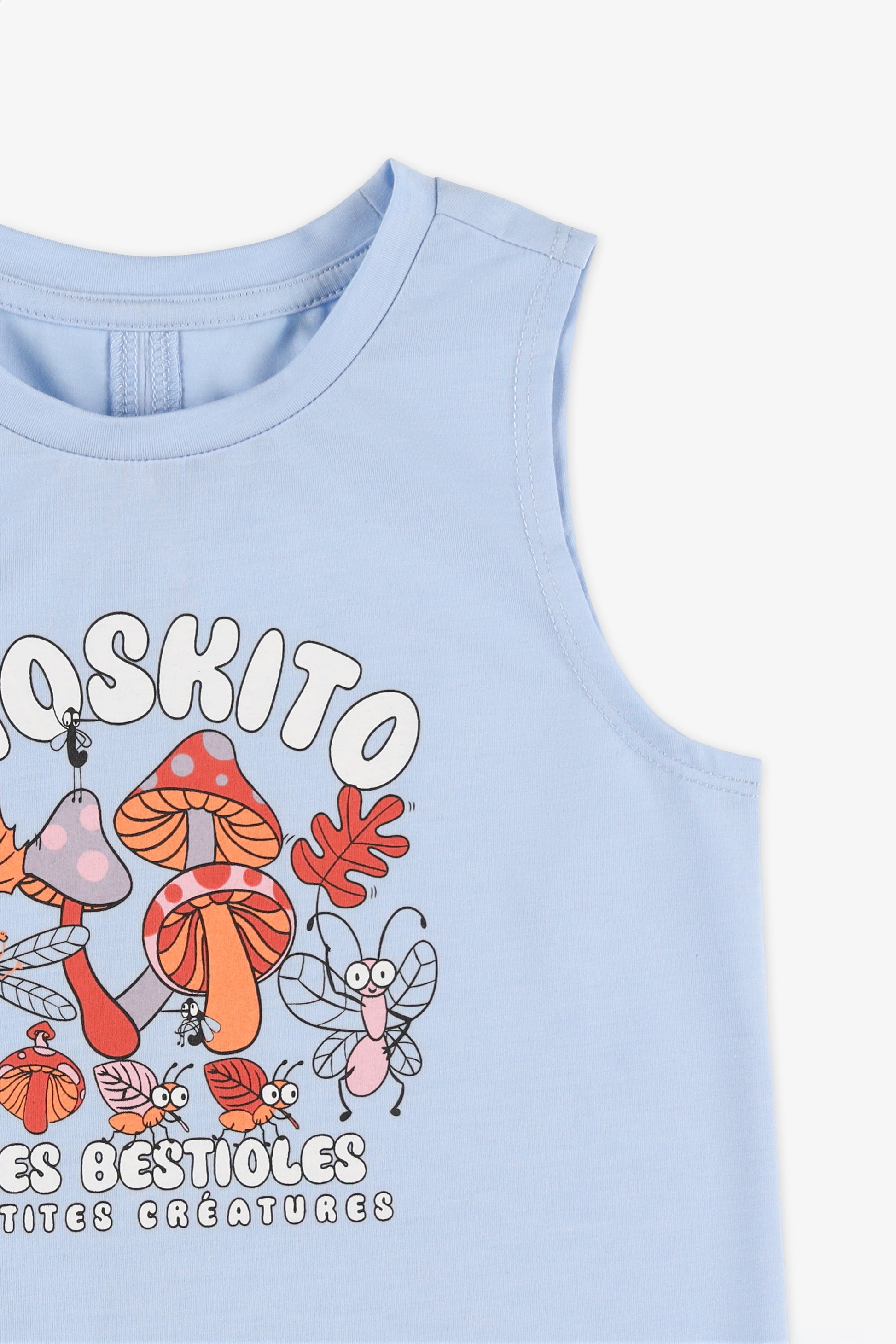Camisole asymétrique imprimé - Enfant fille && BLEU
