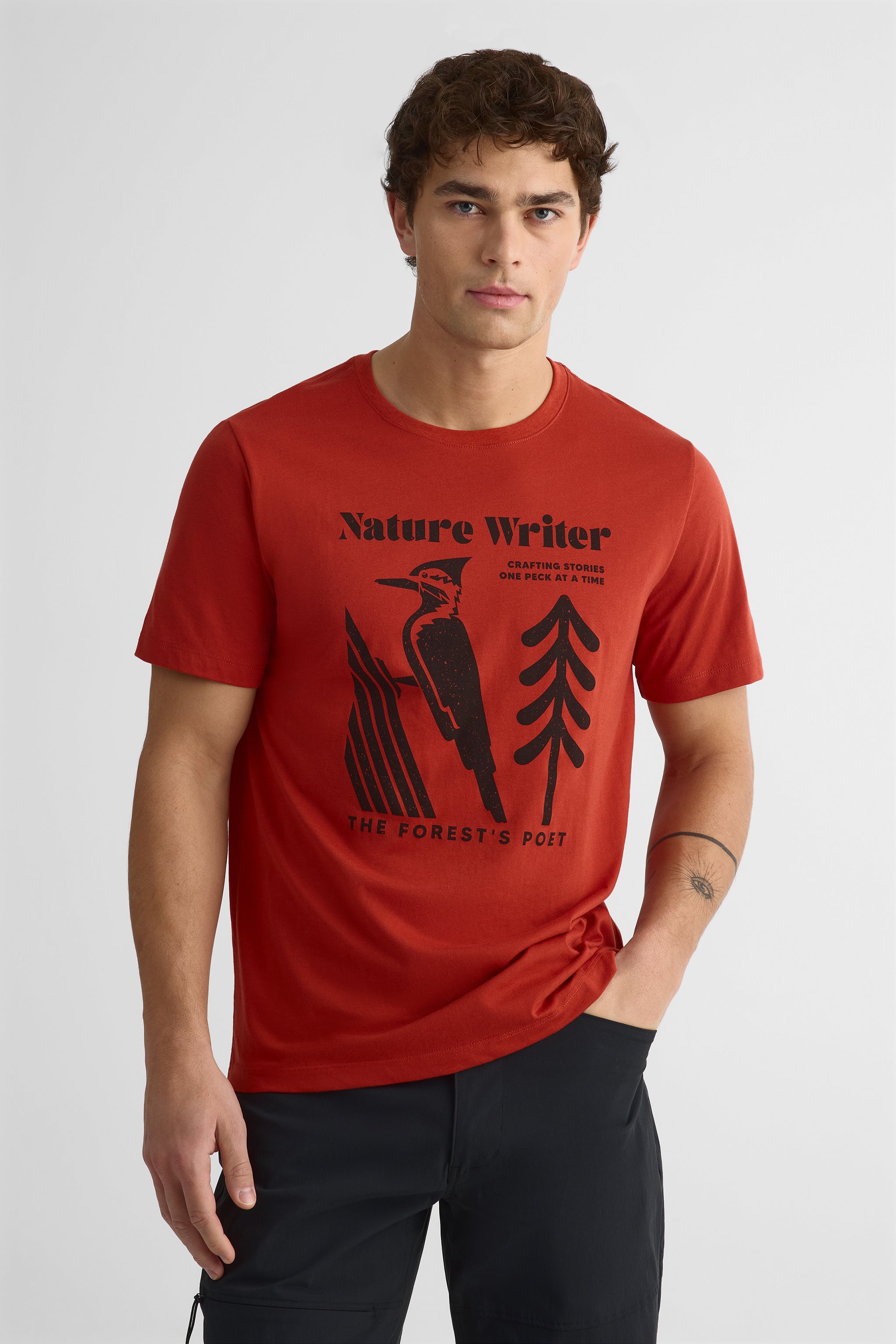 T-shirt imprimé - Homme && ROUGE